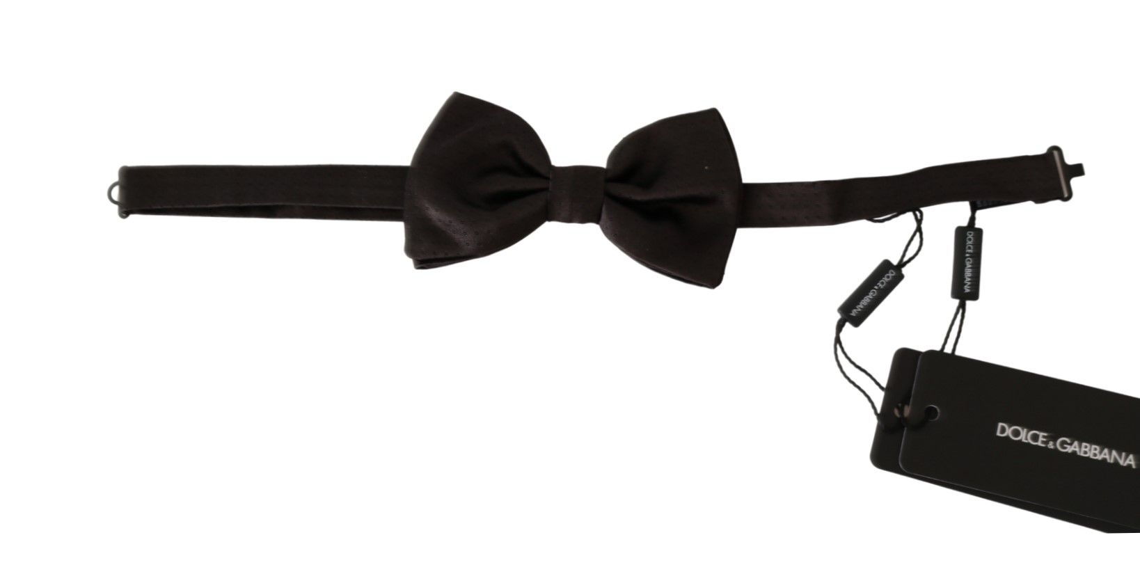 Dolce & Gabbana Elegant Brown Dotted Silk Bow Tie