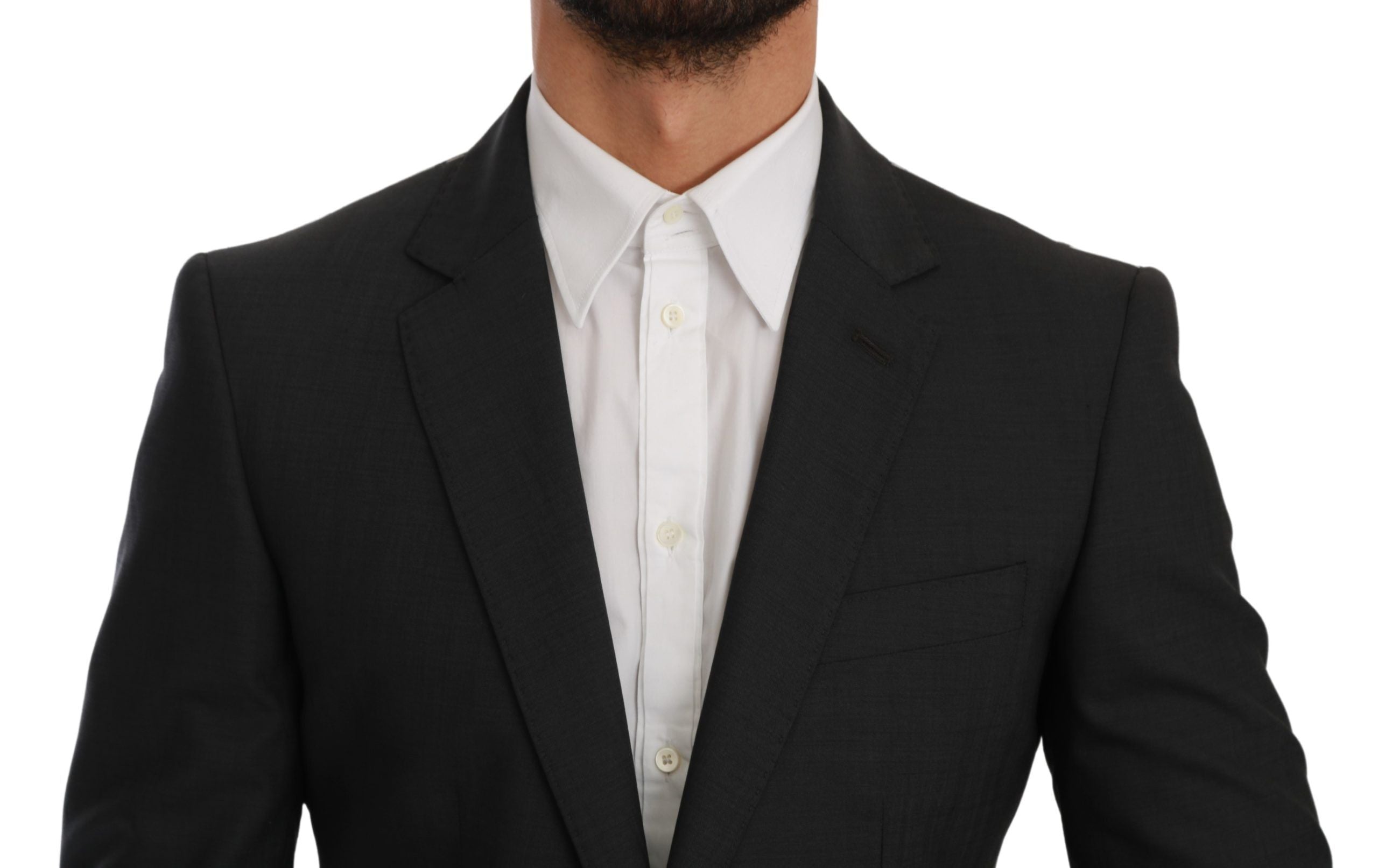 Dolce & Gabbana Elegant Gray Wool Blend Slim Fit Suit