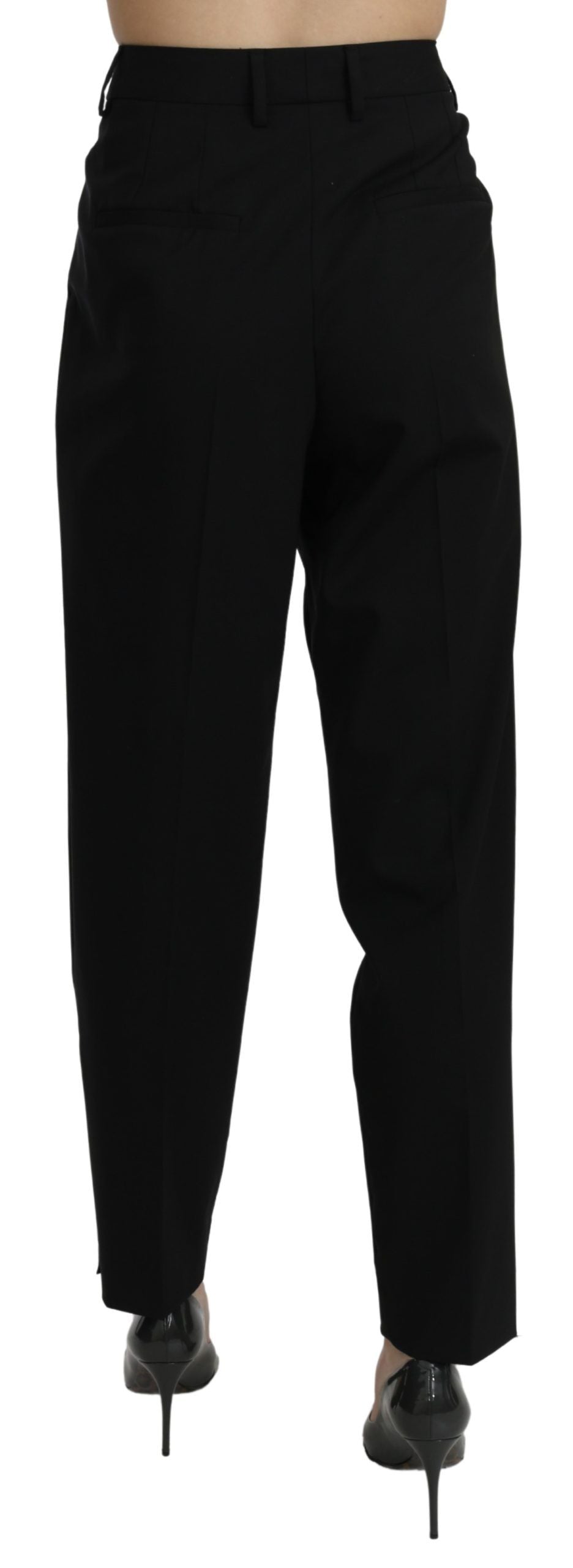 Dolce & Gabbana Tapered High Waist Crystal Embellished Trousers