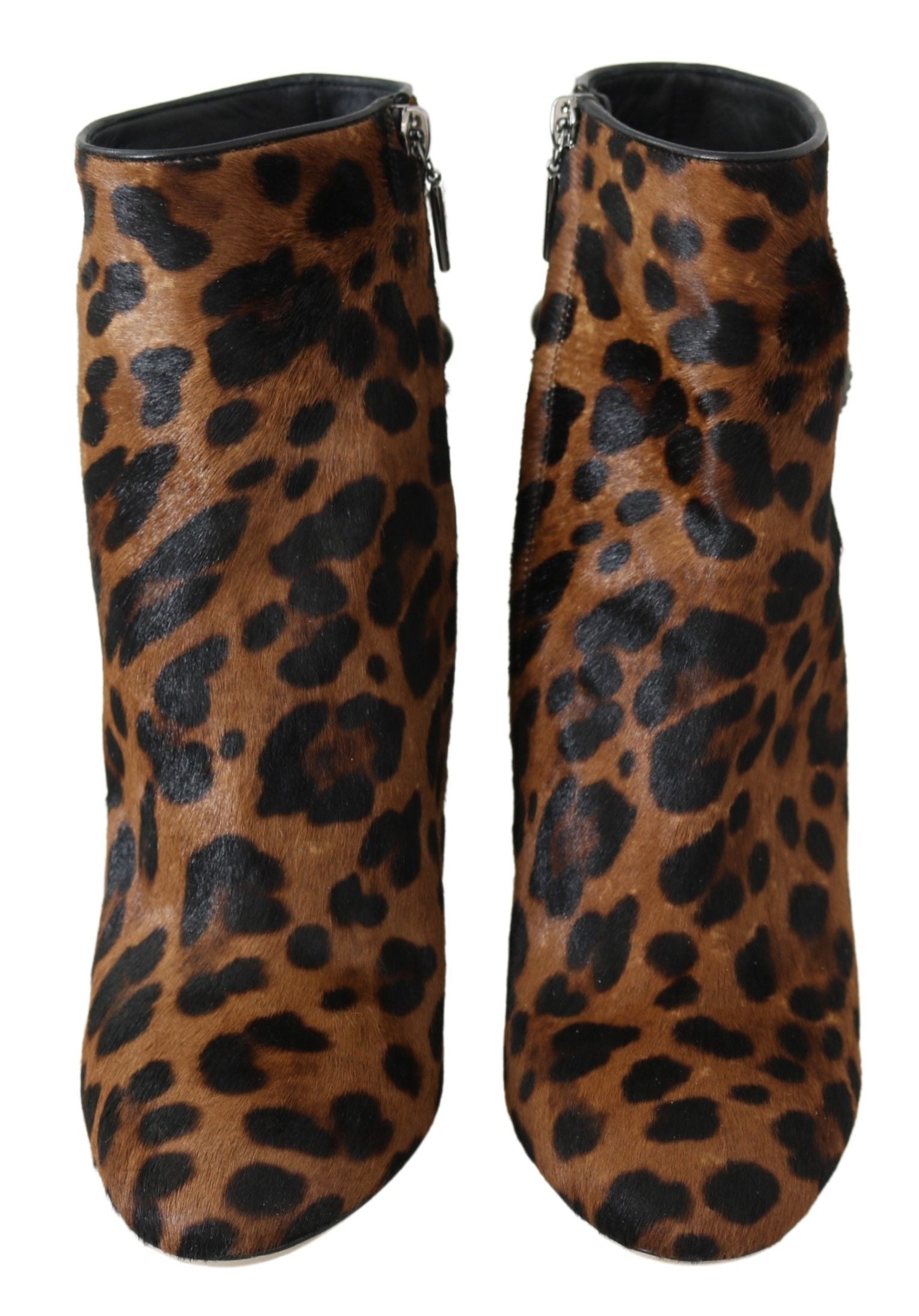 Dolce & Gabbana Leopard-Print Calf Hair Ankle Boots