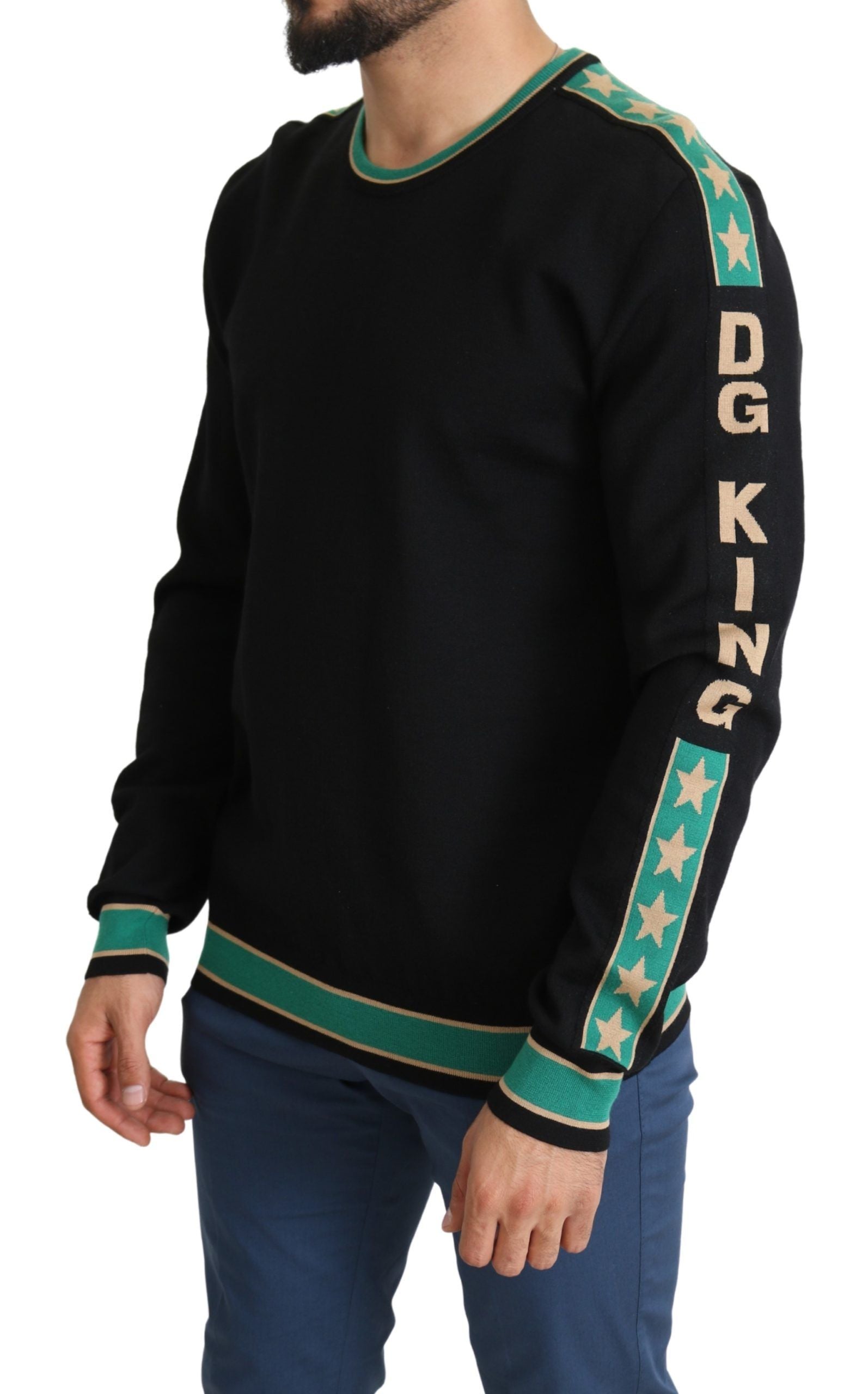 Dolce & Gabbana Chic Striped Wool-Blend Jersey Sweater