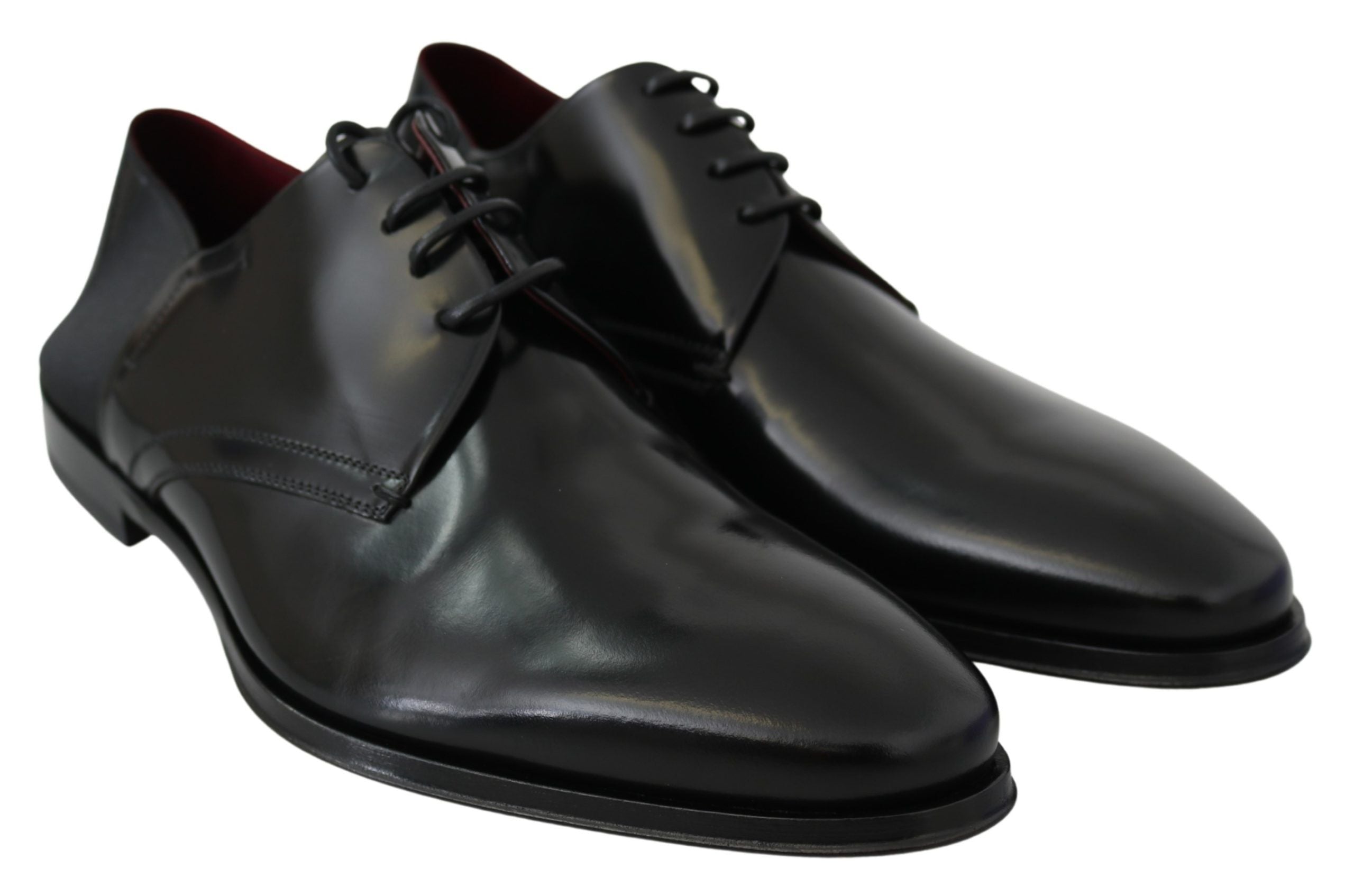 Dolce & Gabbana Elegant Black Leather Derby Shoes