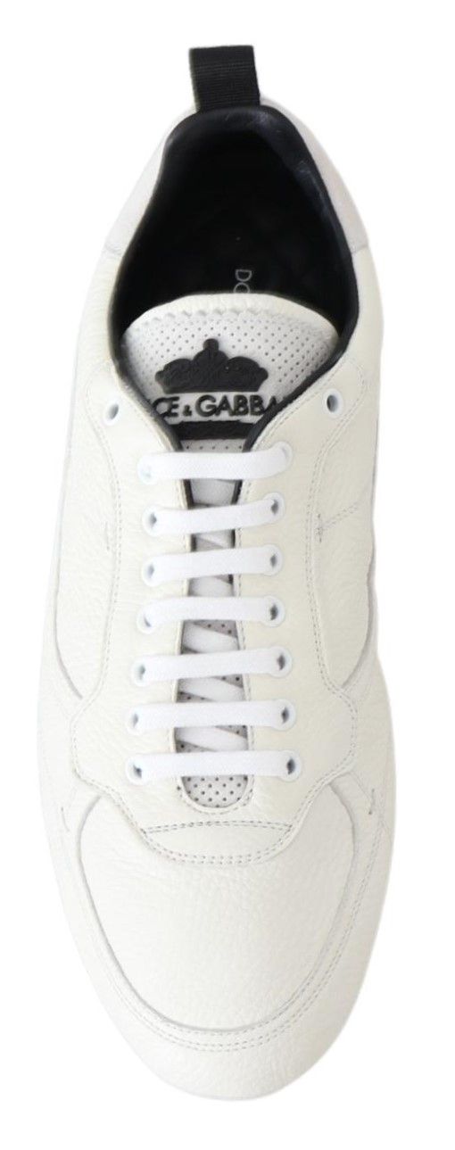 Dolce & Gabbana Elegant White Leather Sneakers for Men