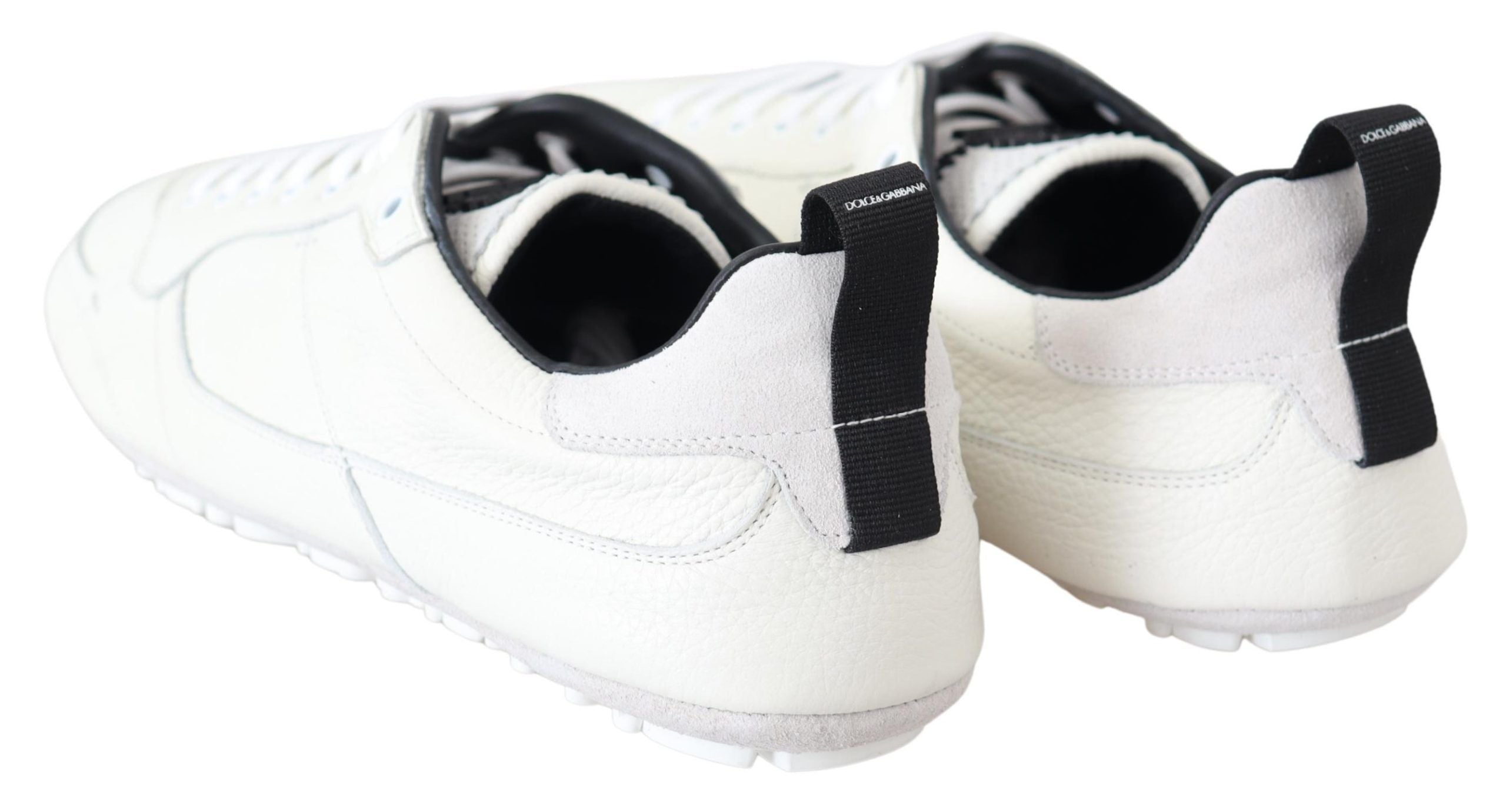 Dolce & Gabbana Elegant White Leather Sneakers for Men