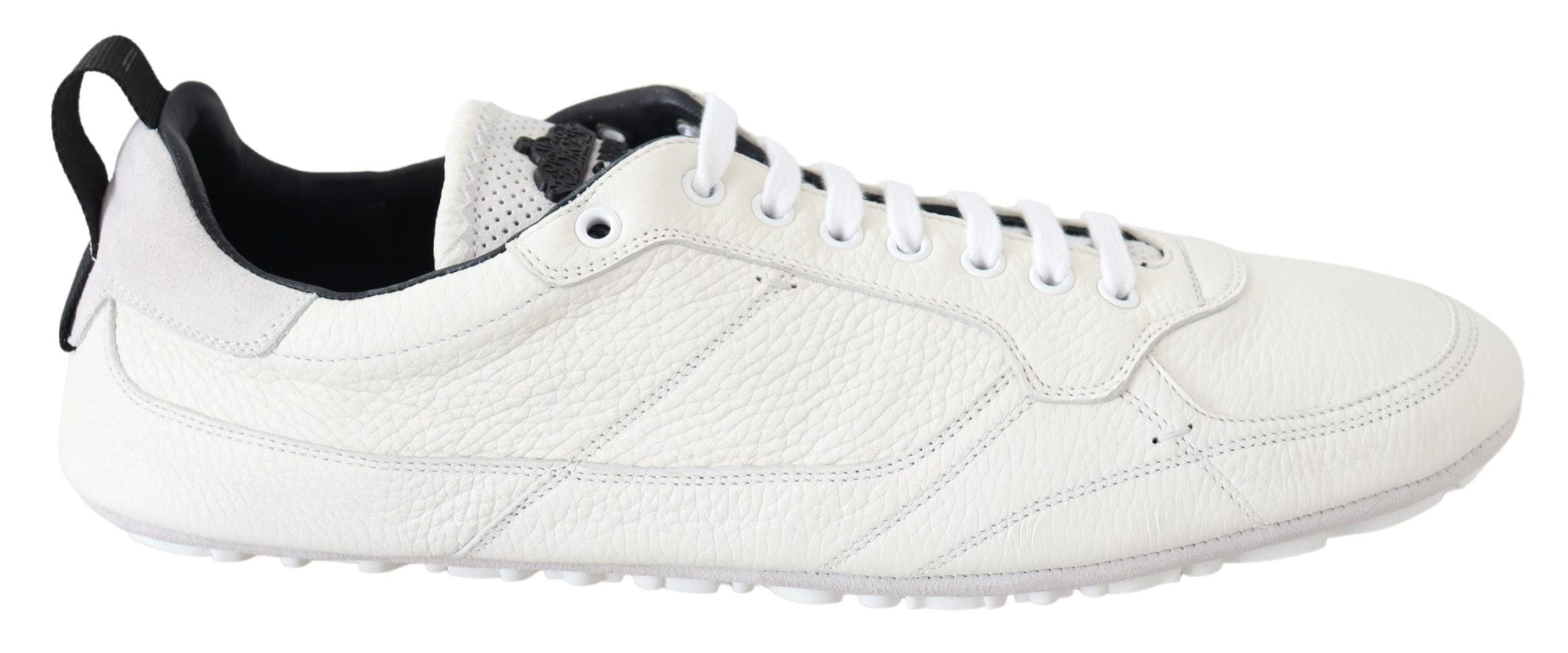 Dolce & Gabbana Elegant White Leather Sneakers for Men