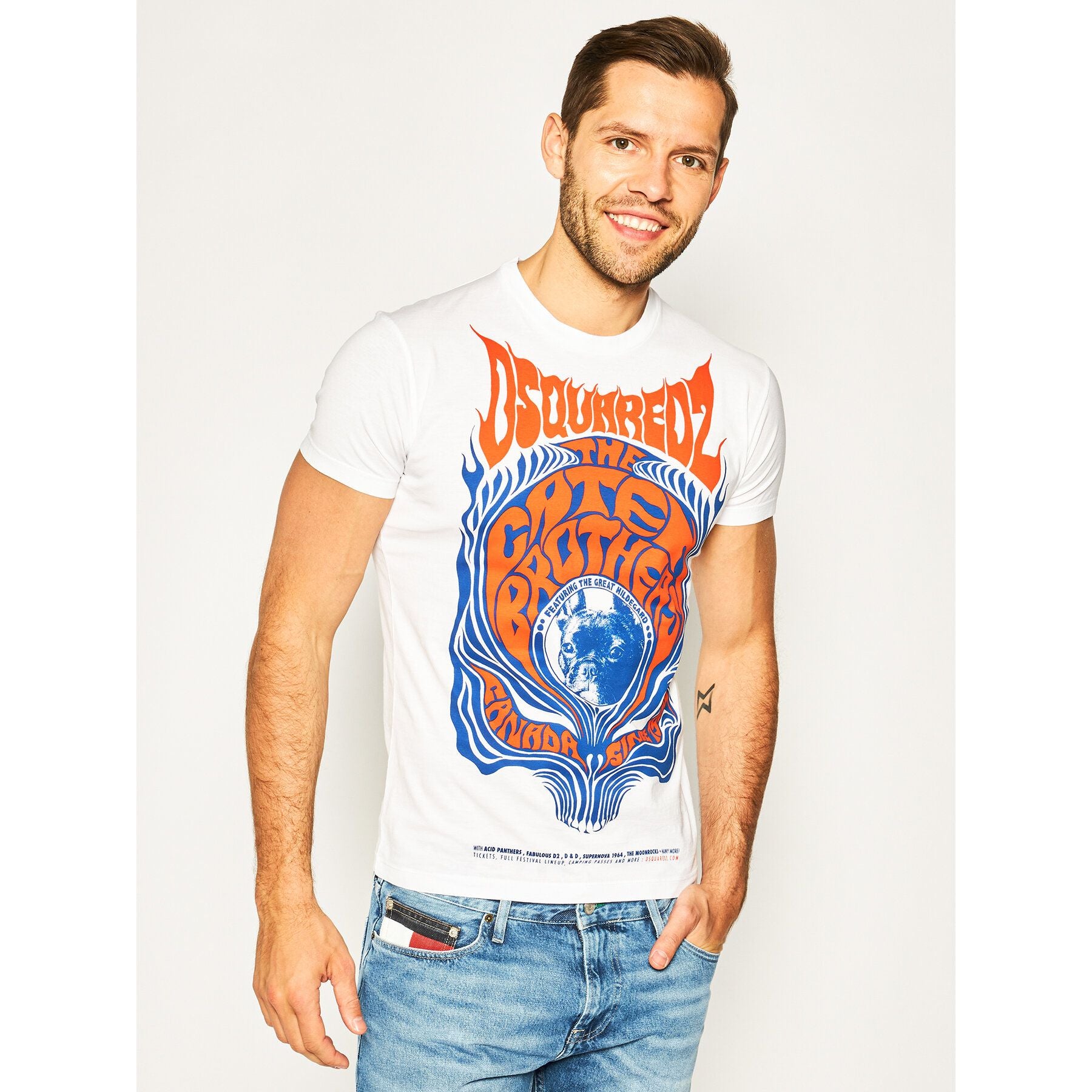 Dsquared² White Cotton Men T-Shirt