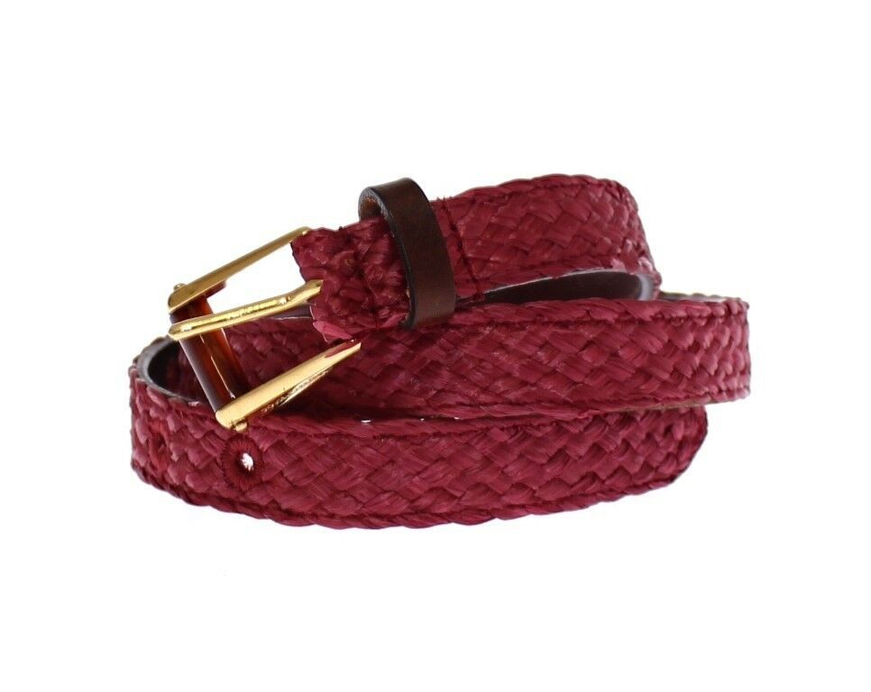 Dolce & Gabbana Chic Pink Viscose-Leather Belt