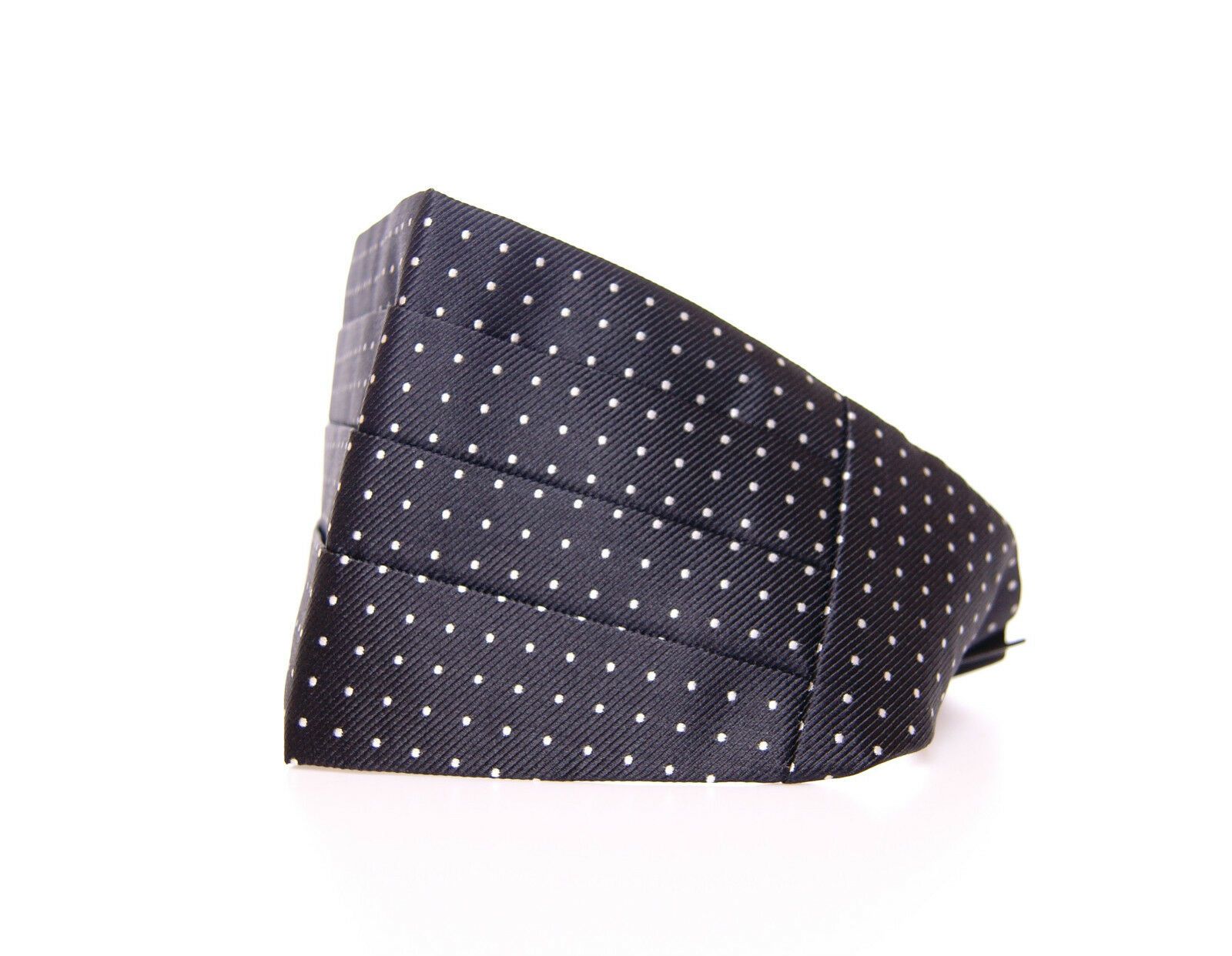 Dolce & Gabbana Elegant Black Silk Polka Dot Cummerbund