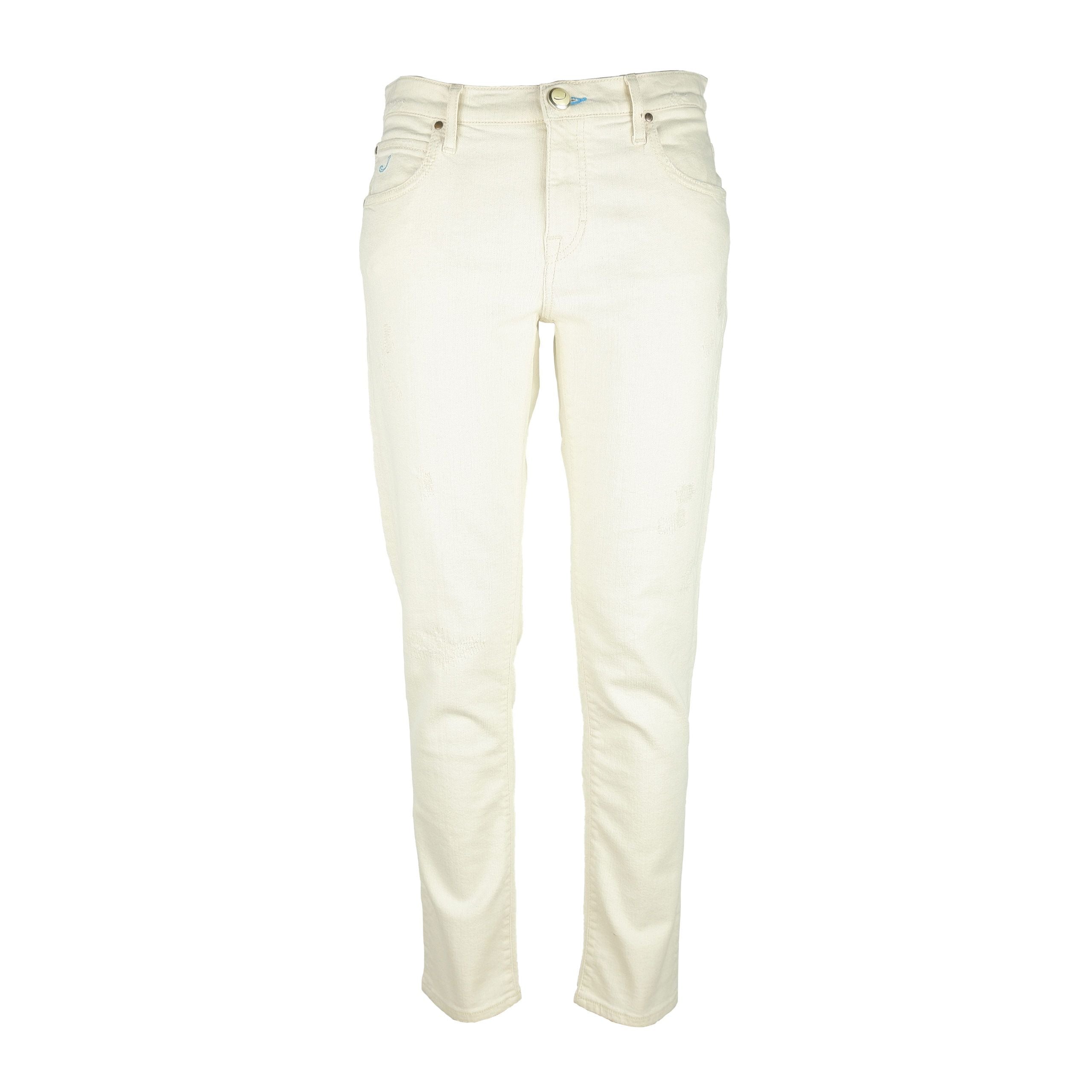 Jacob Cohen Elegant White Stretch Denim Jeans