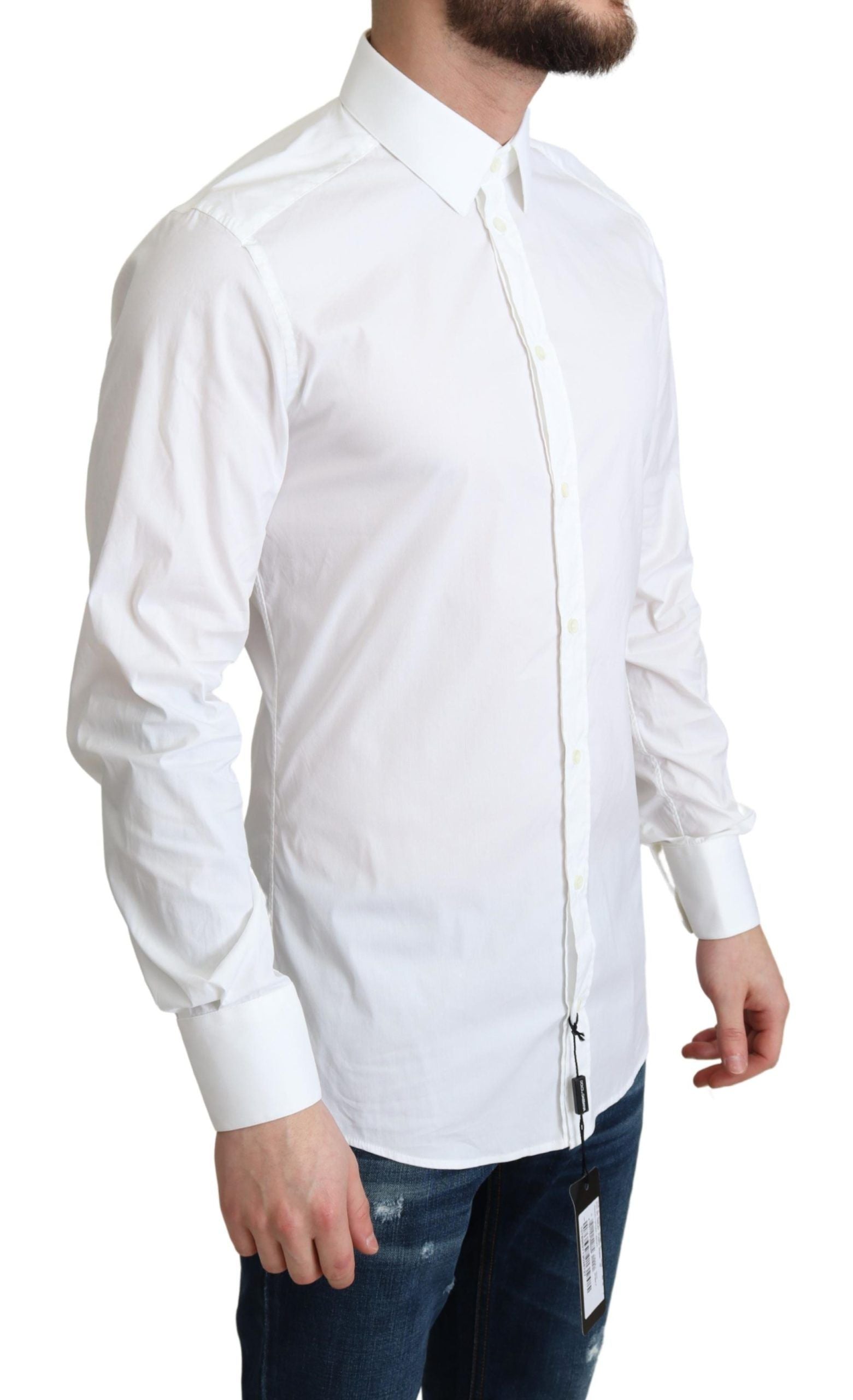 Dolce & Gabbana Elegant Slim Fit White Dress Shirt