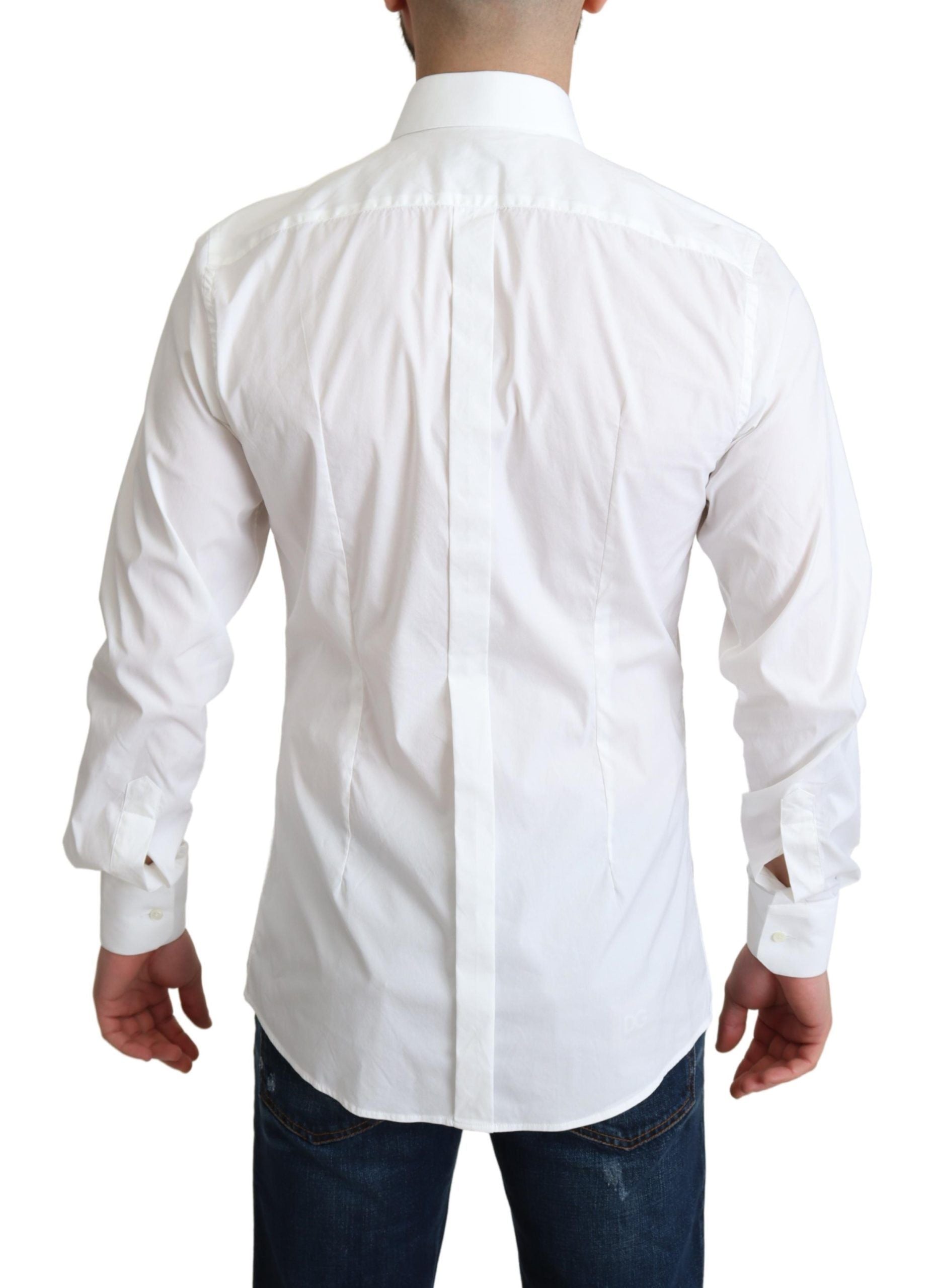 Dolce & Gabbana Elegant Slim Fit White Dress Shirt