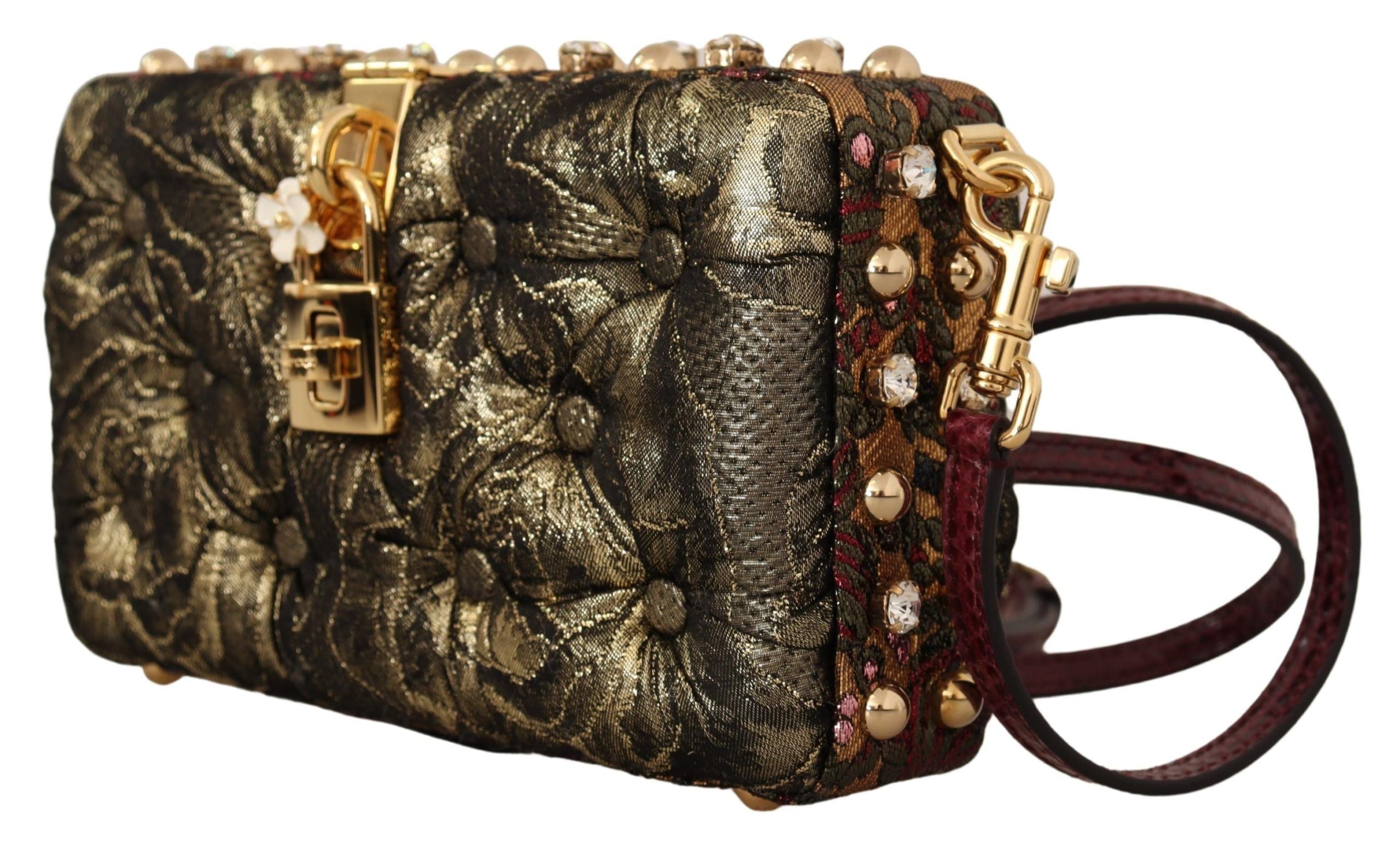 Dolce & Gabbana Enchanting Jacquard Box Shoulder Bag