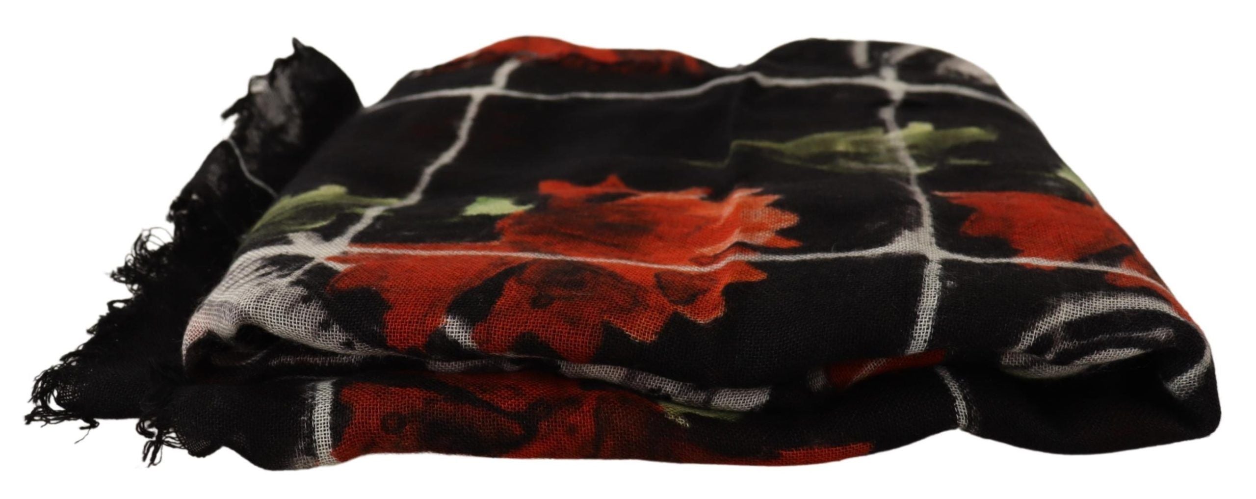 Dolce & Gabbana Sumptuous Floral Cashmere Silk Scarf