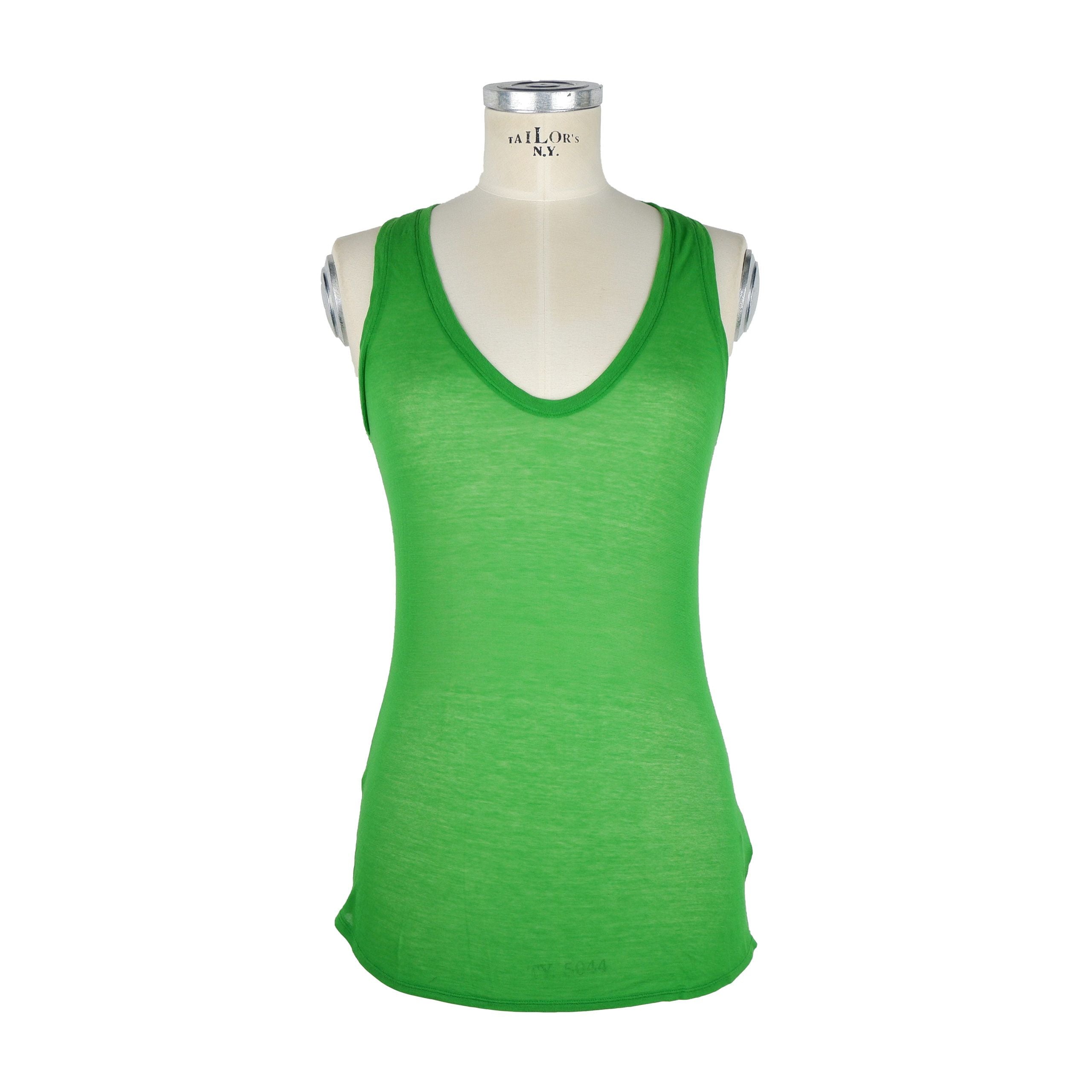 Jacob Cohen Mint Green Cotton Tank Top - Italian Elegance