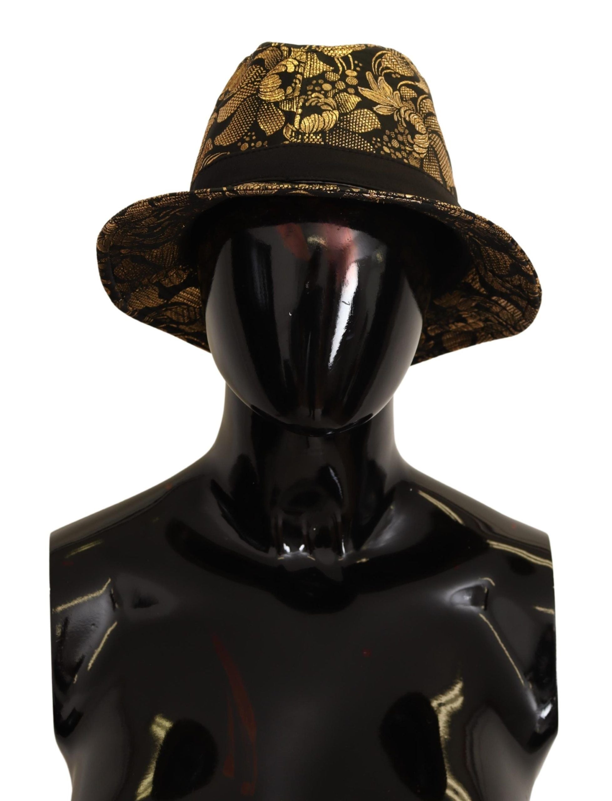 Dolce & Gabbana Elegant Gold-Threaded Black Bucket Hat