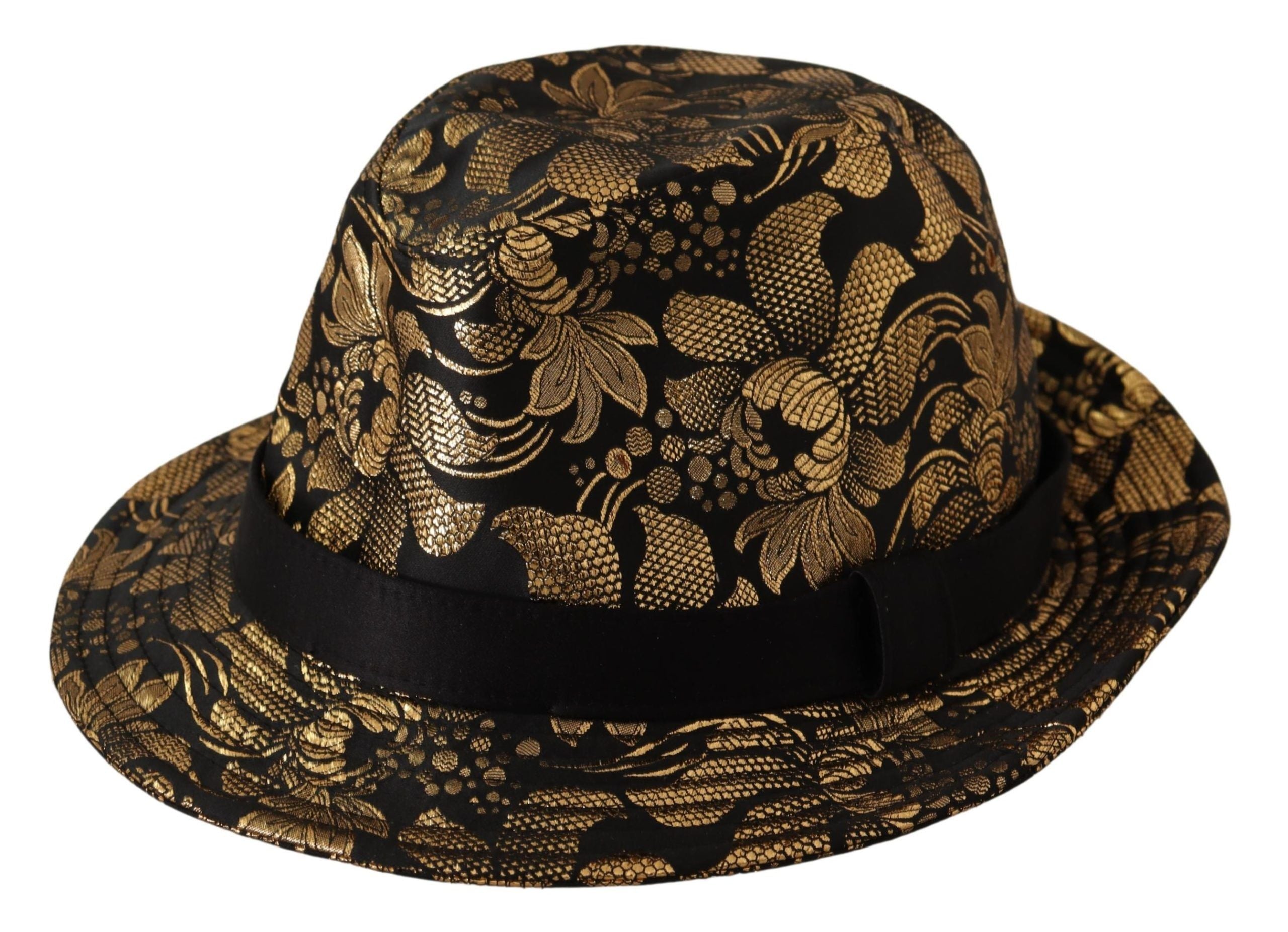 Dolce & Gabbana Elegant Gold-Threaded Black Bucket Hat