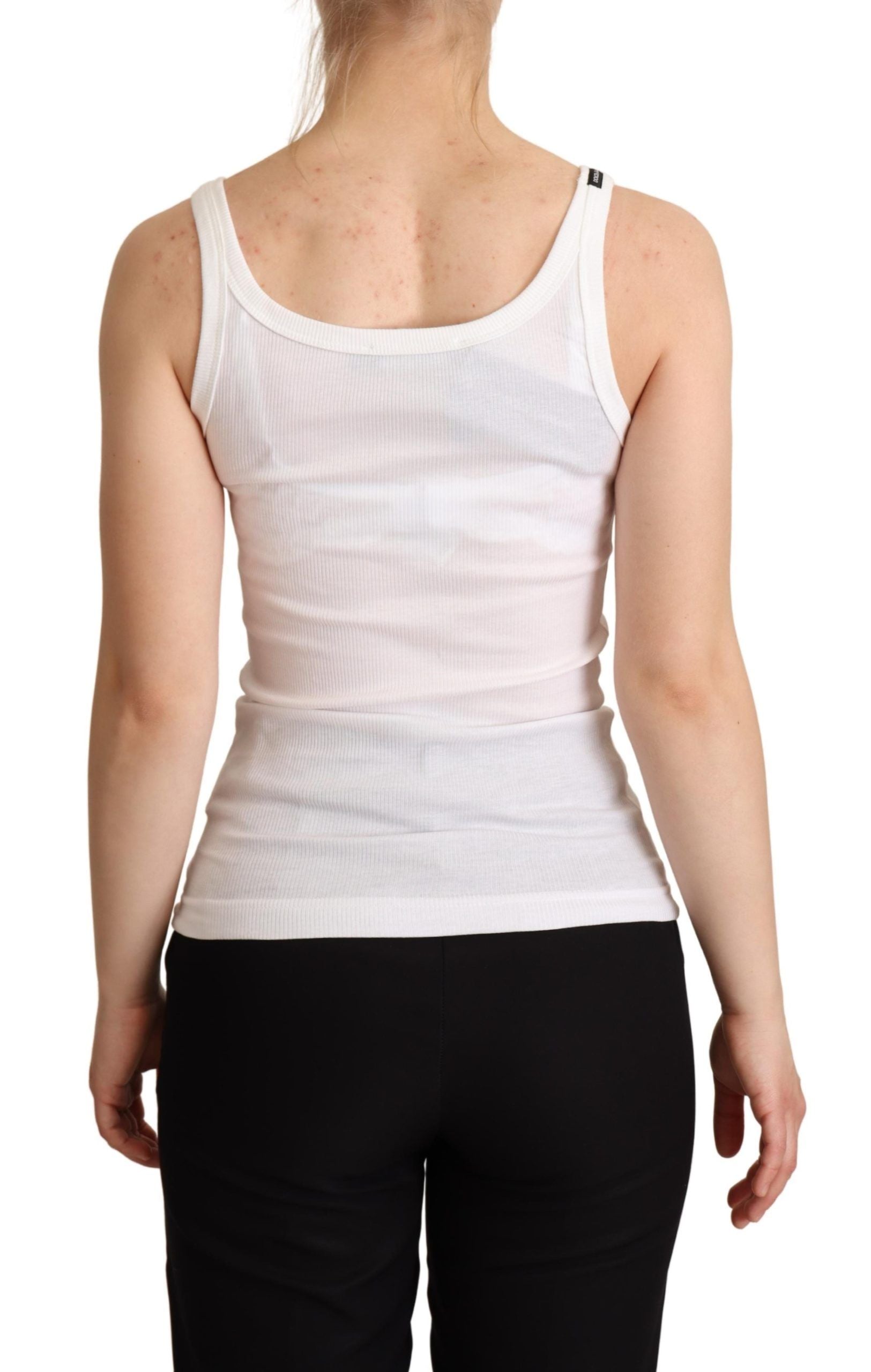 Dolce & Gabbana Elegant White Cotton Tank Top