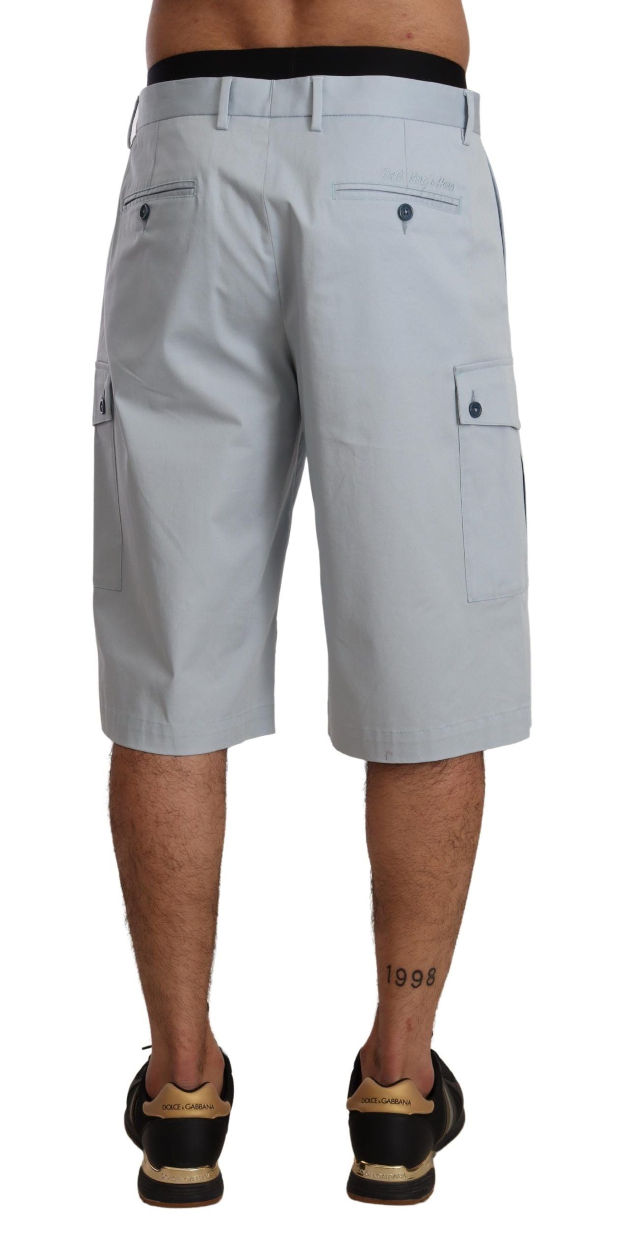 Dolce & Gabbana Elegant Light Blue Cargo Shorts