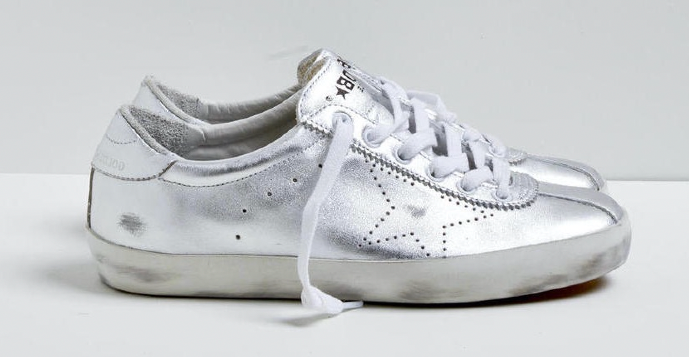 Golden Goose Silver Leather Women Sneaker