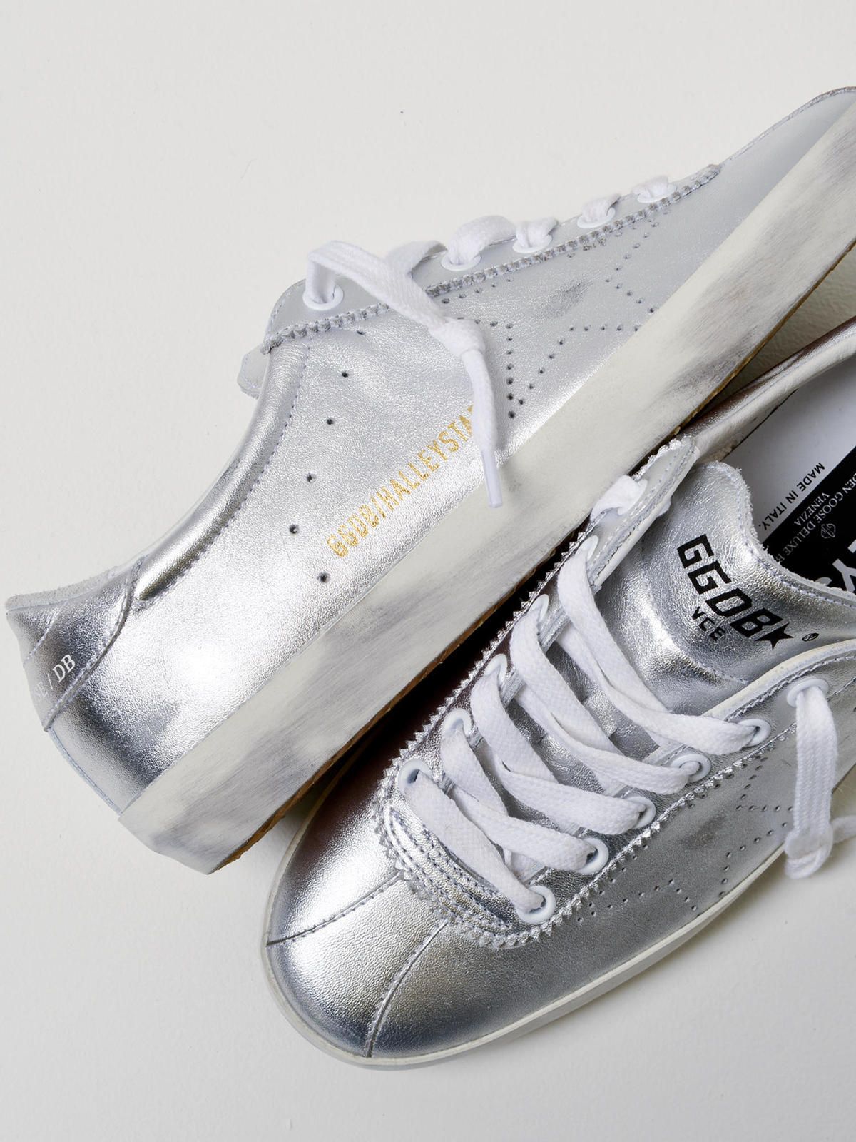 Golden Goose Silver Leather Women Sneaker