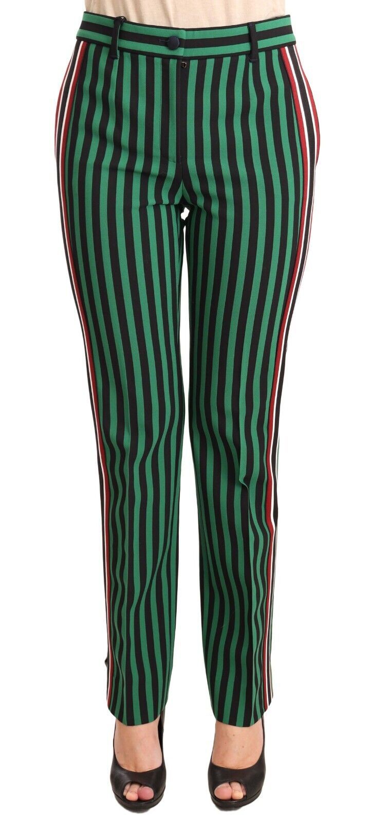 Dolce & Gabbana Elegant Striped Stretch Trousers