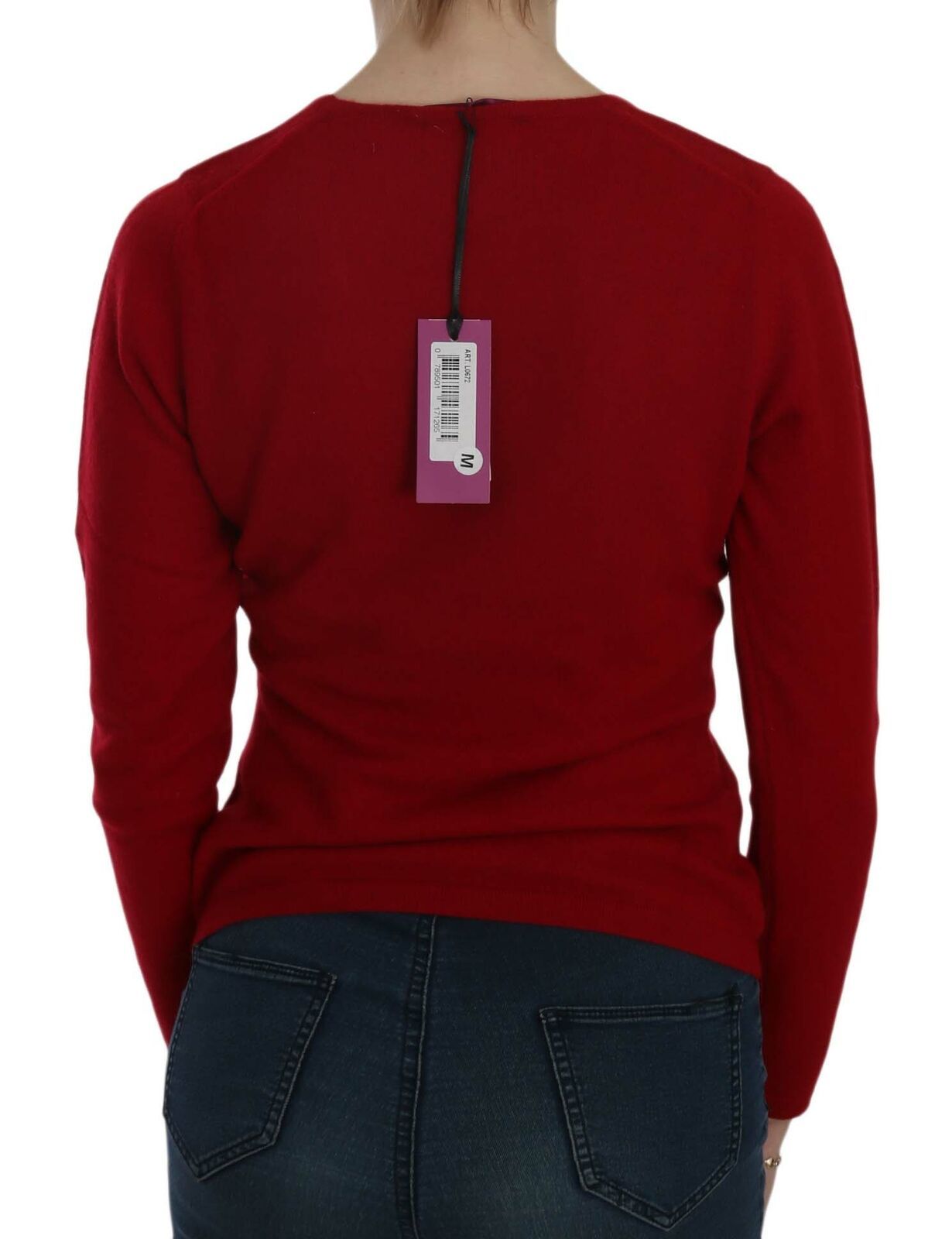 MILA SCHÖN Elegant Red Cashmere Pullover Blouse