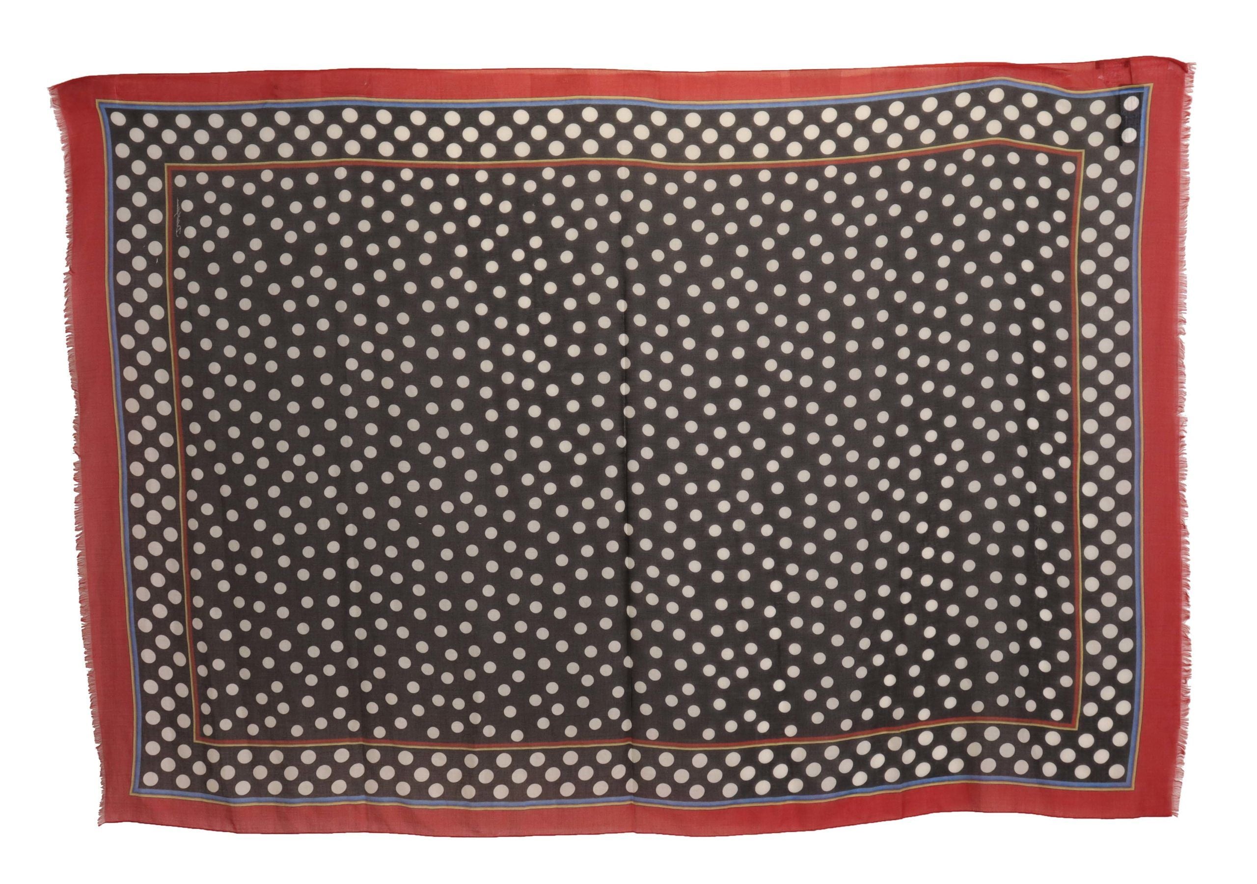 Dolce & Gabbana Elegant Silk Twill Square Scarf with Polka Dots