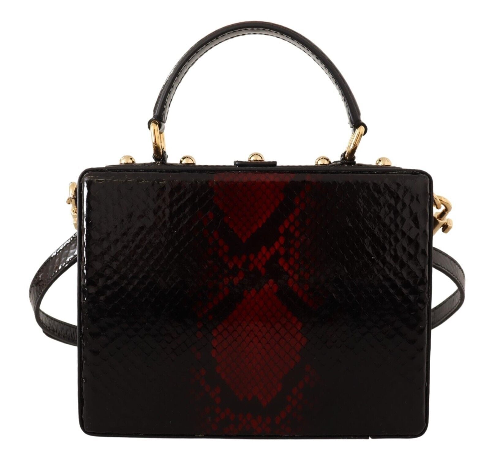 Dolce & Gabbana Stunning Gold Detail Black Bordeaux Box Bag