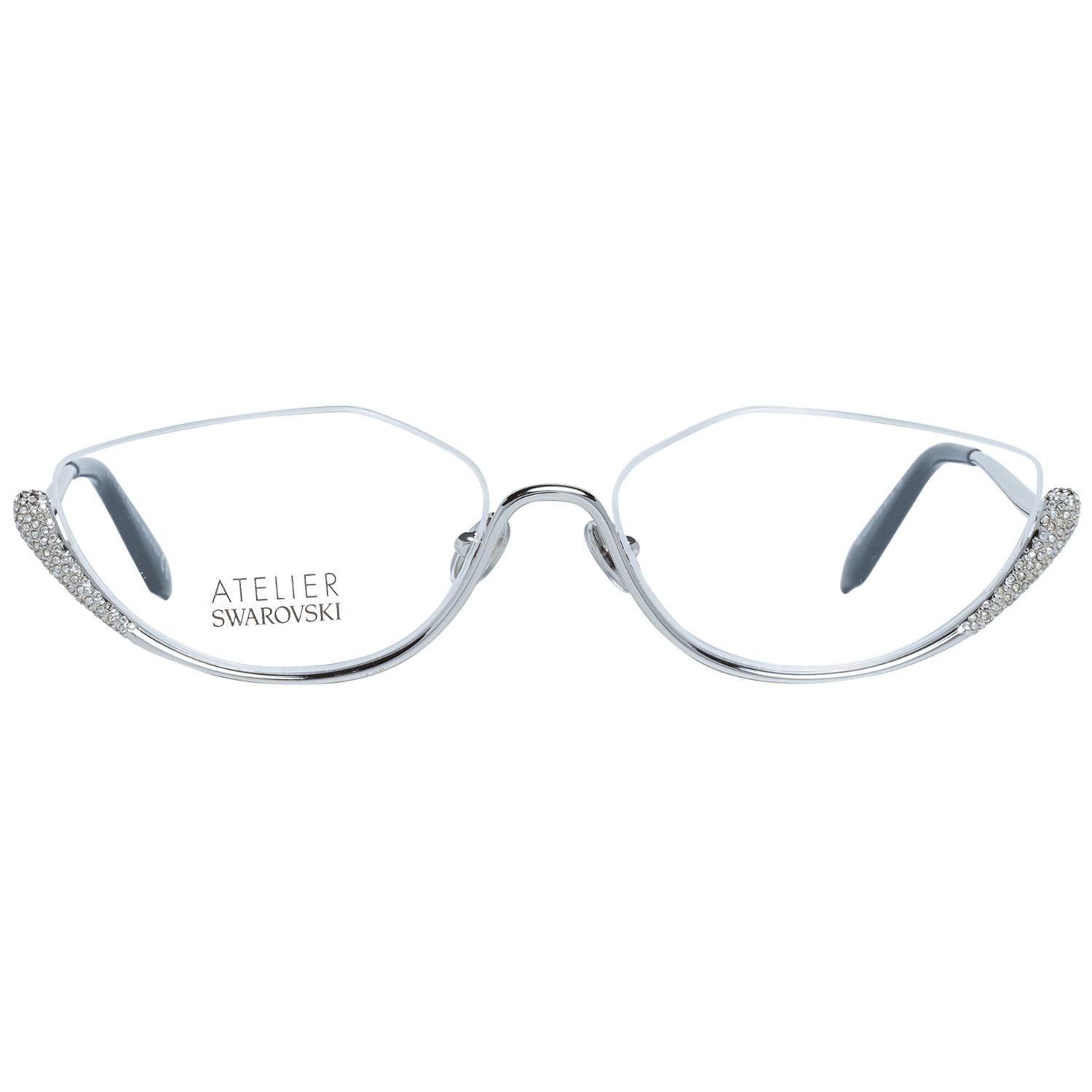 Atelier Swarovski Sleek Silver Cat Eye Designer Frames