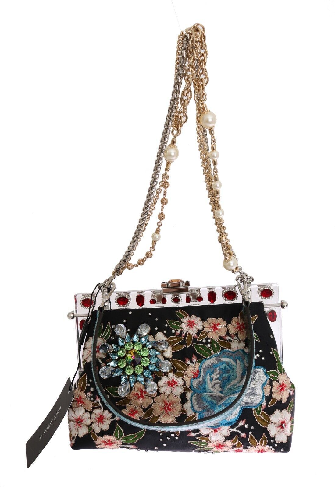 Dolce & Gabbana Elegant VANDA Evening Clutch with Exotic Detailing