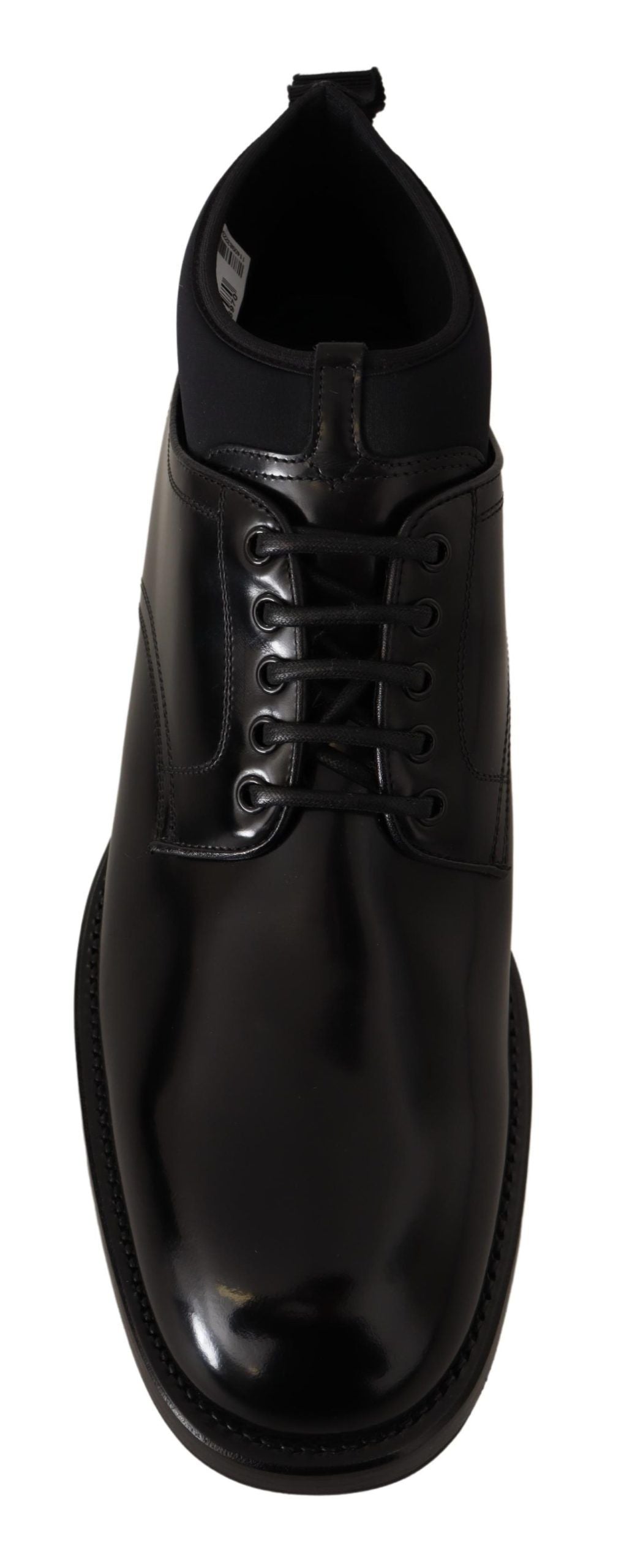 Dolce & Gabbana Elegant Black Lace-Up Dress Formal Shoes