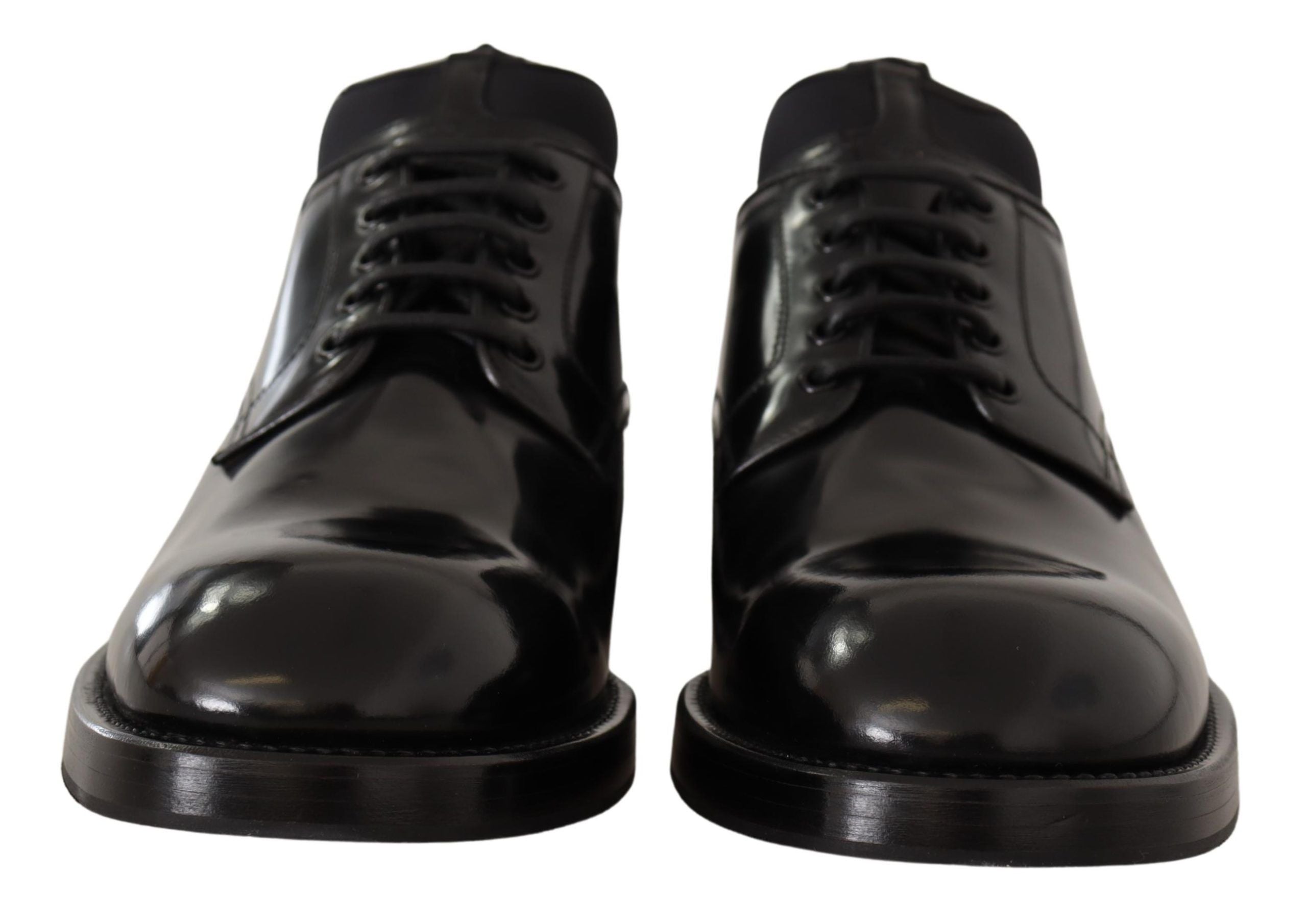 Dolce & Gabbana Elegant Black Lace-Up Dress Formal Shoes