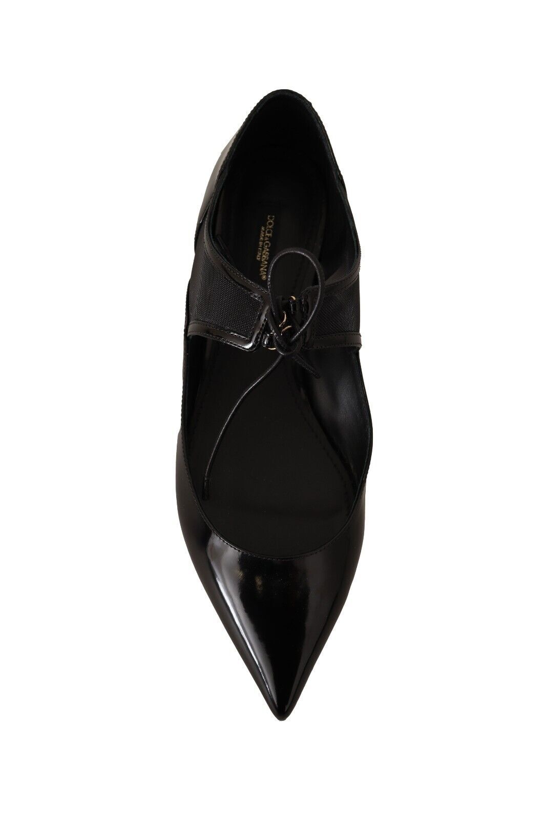 Dolce & Gabbana Elegant Pointed Toe Lace-Up Ballerina Flats