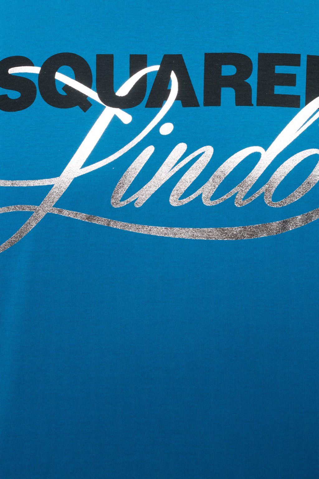 Dsquared² Chic Blue Logo Tee with Silver Accents