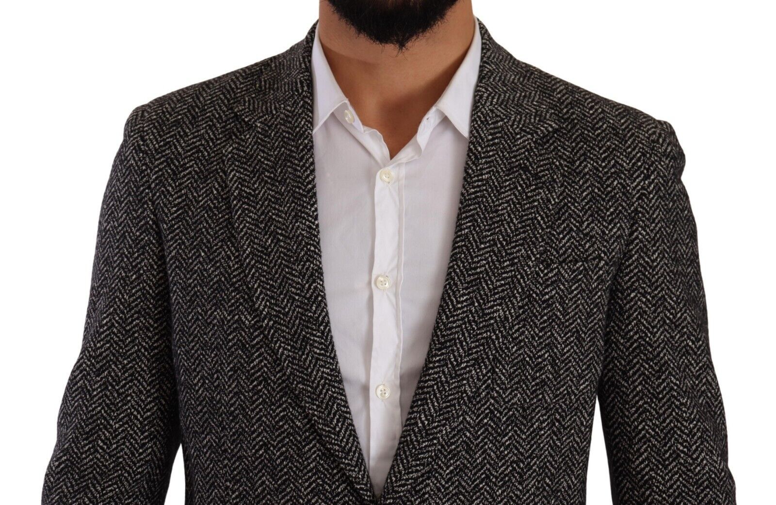 Dolce & Gabbana Elegant Slim Fit Gray Wool Blazer