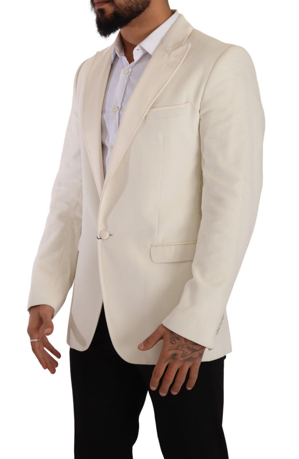 Dolce & Gabbana Elegant Off White Slim Fit Blazer