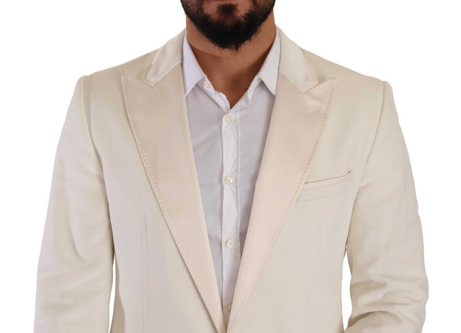 Dolce & Gabbana Elegant Off White Slim Fit Blazer