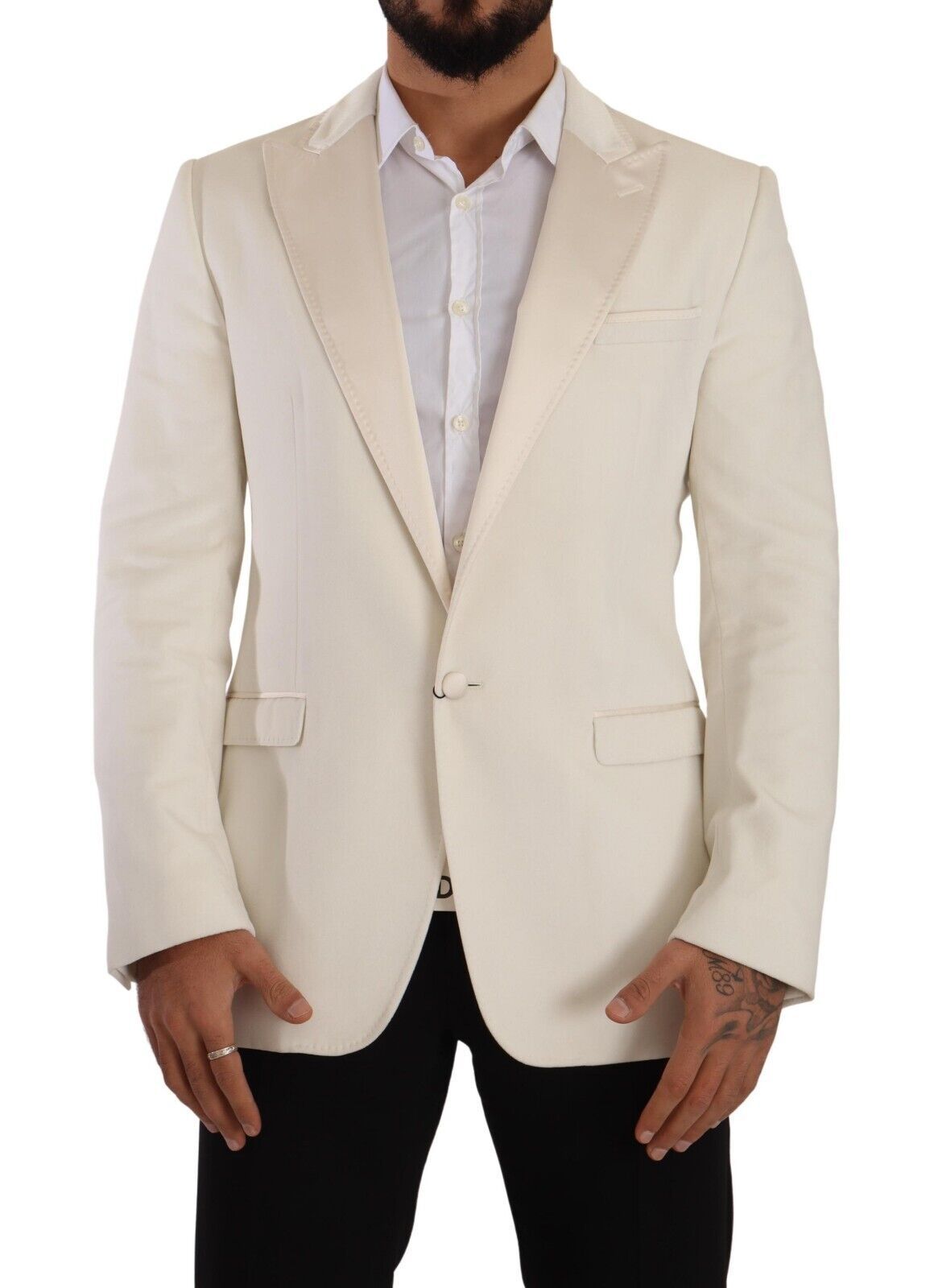 Dolce & Gabbana Elegant Off White Slim Fit Blazer