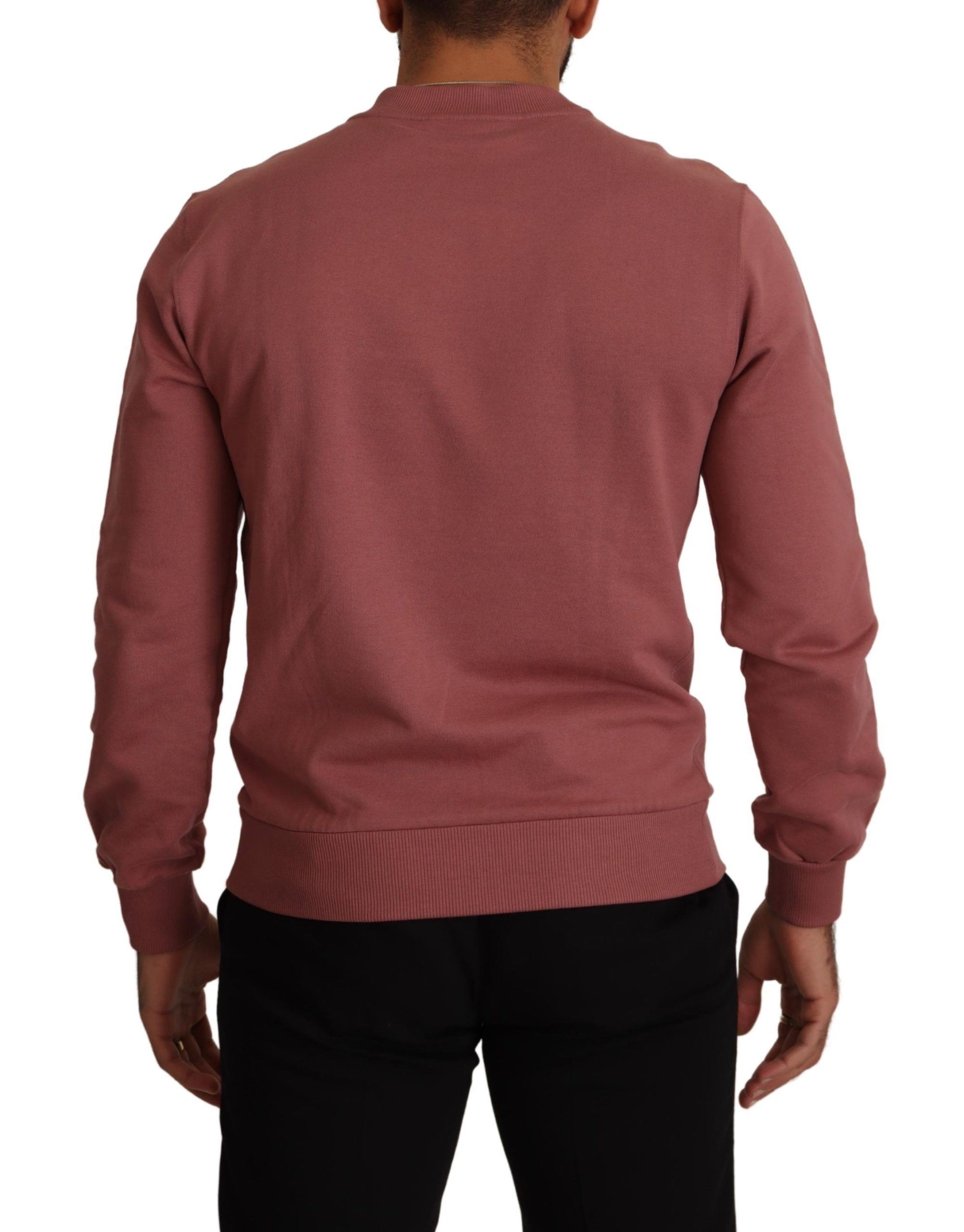 Dolce & Gabbana Elegant Pink Cotton Crew Neck Sweater