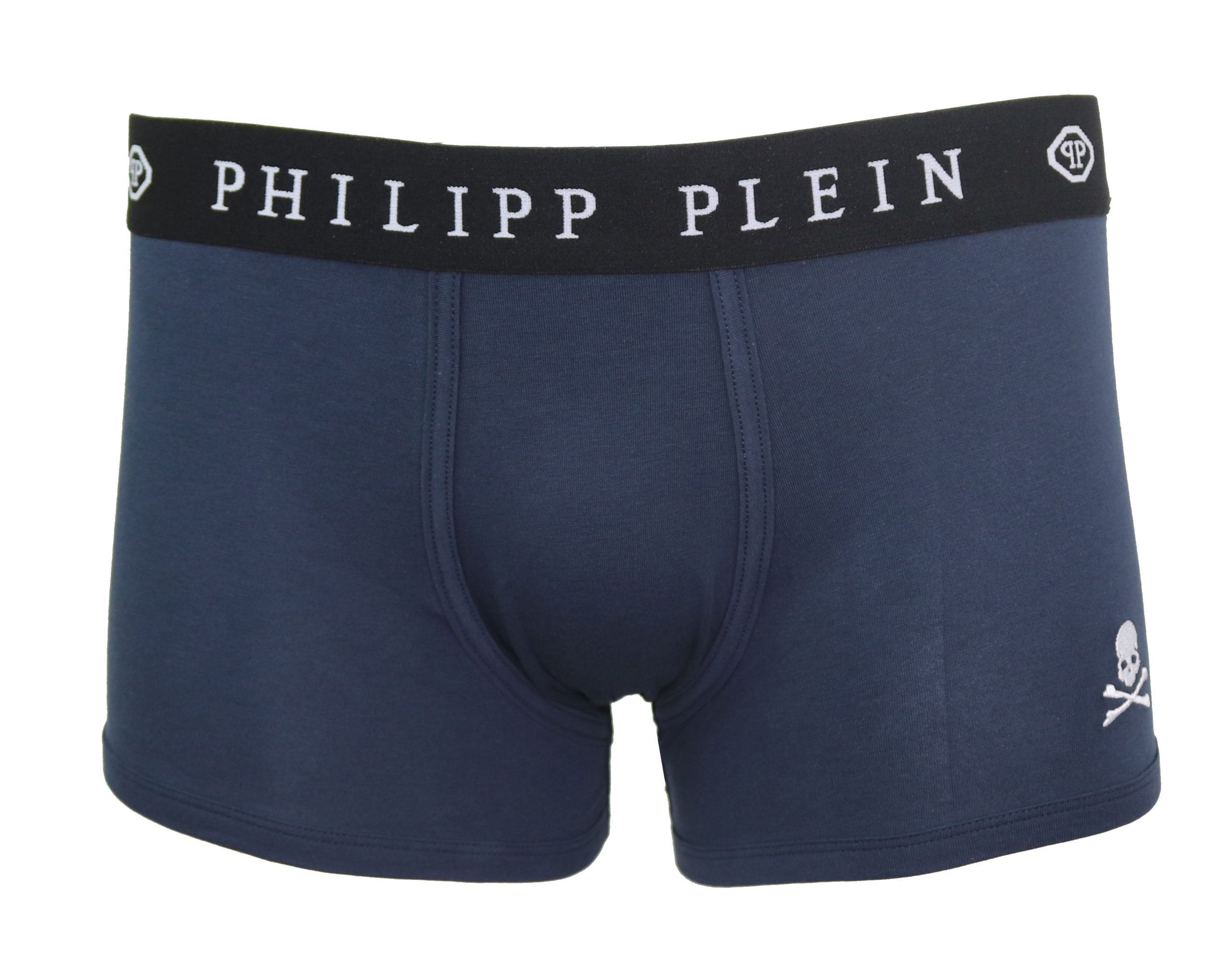 Philipp Plein Blue Cotton Men Boxer