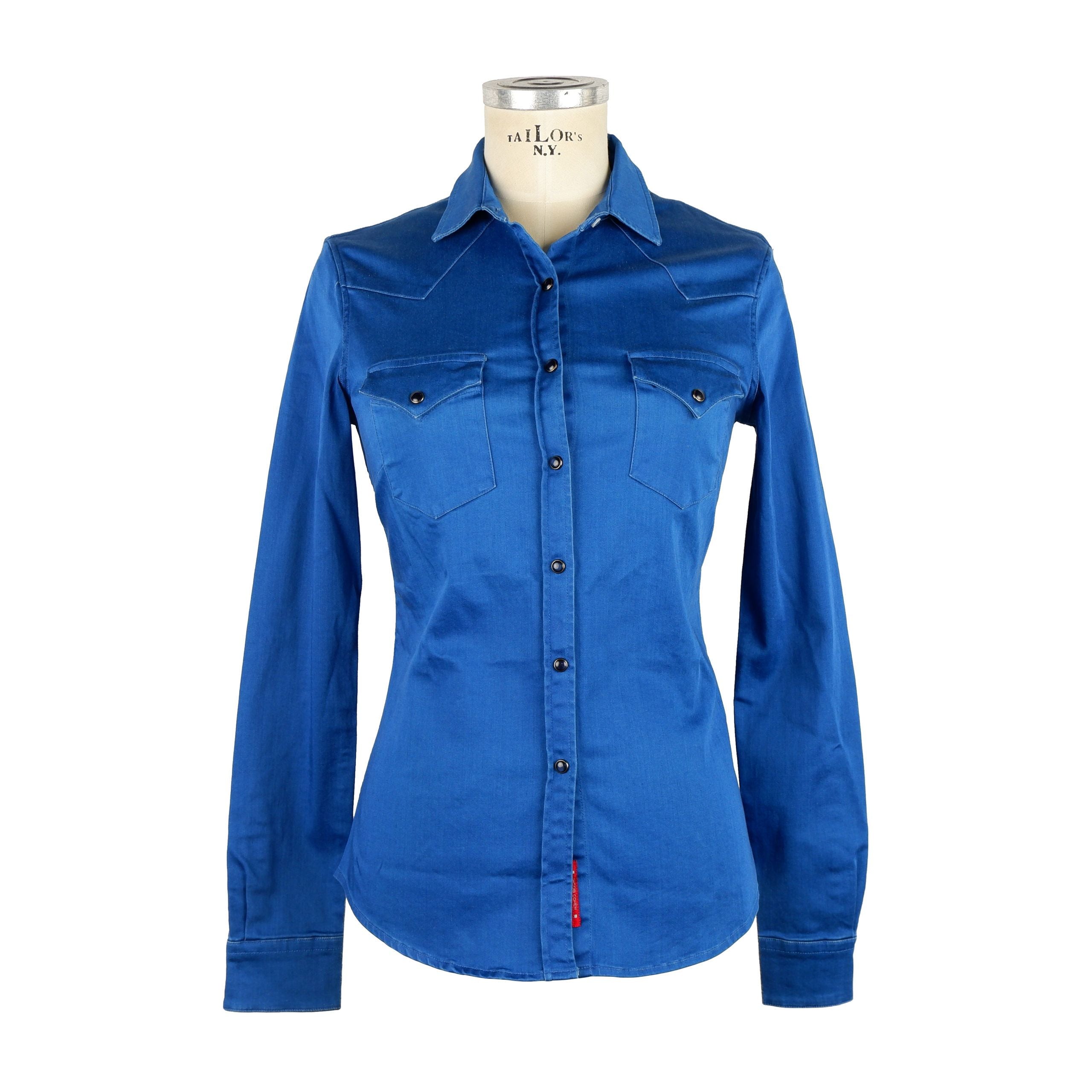 Jacob Cohen Blue Cotton Women Shirt