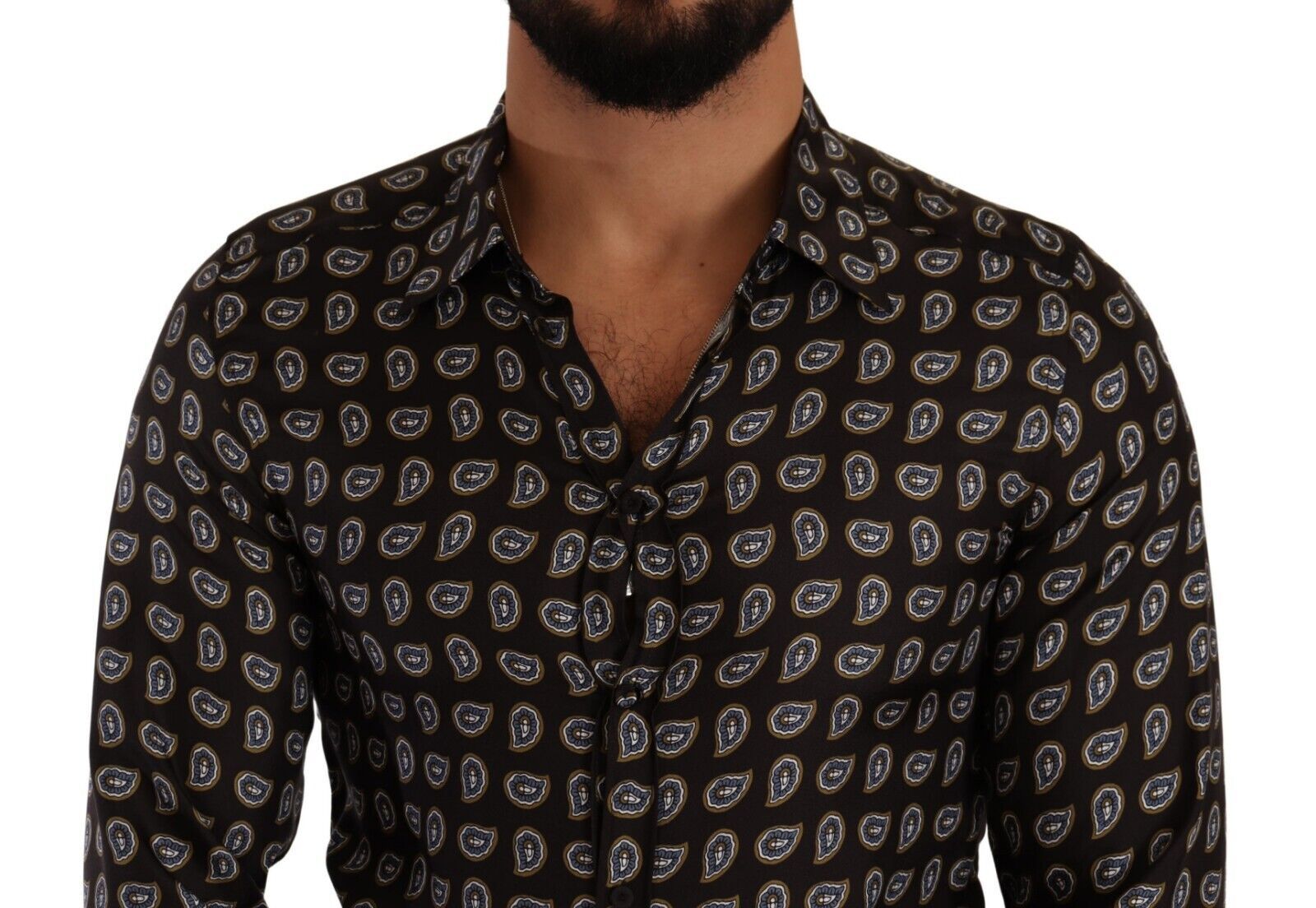 Dolce & Gabbana Elegant Silk Patterned Dress Shirt