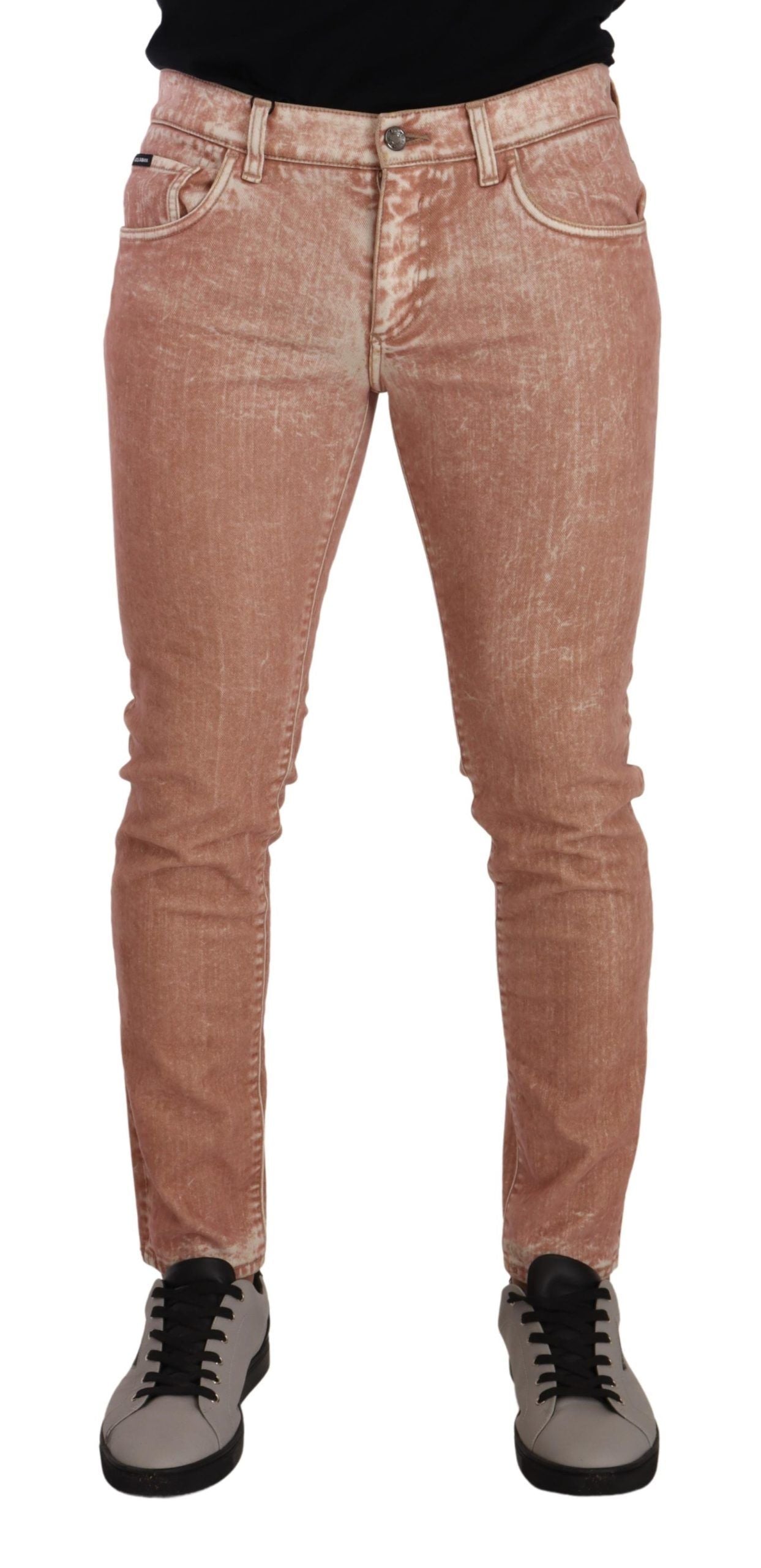 Dolce & Gabbana Pink Slim Fit Skinny Denim Jeans