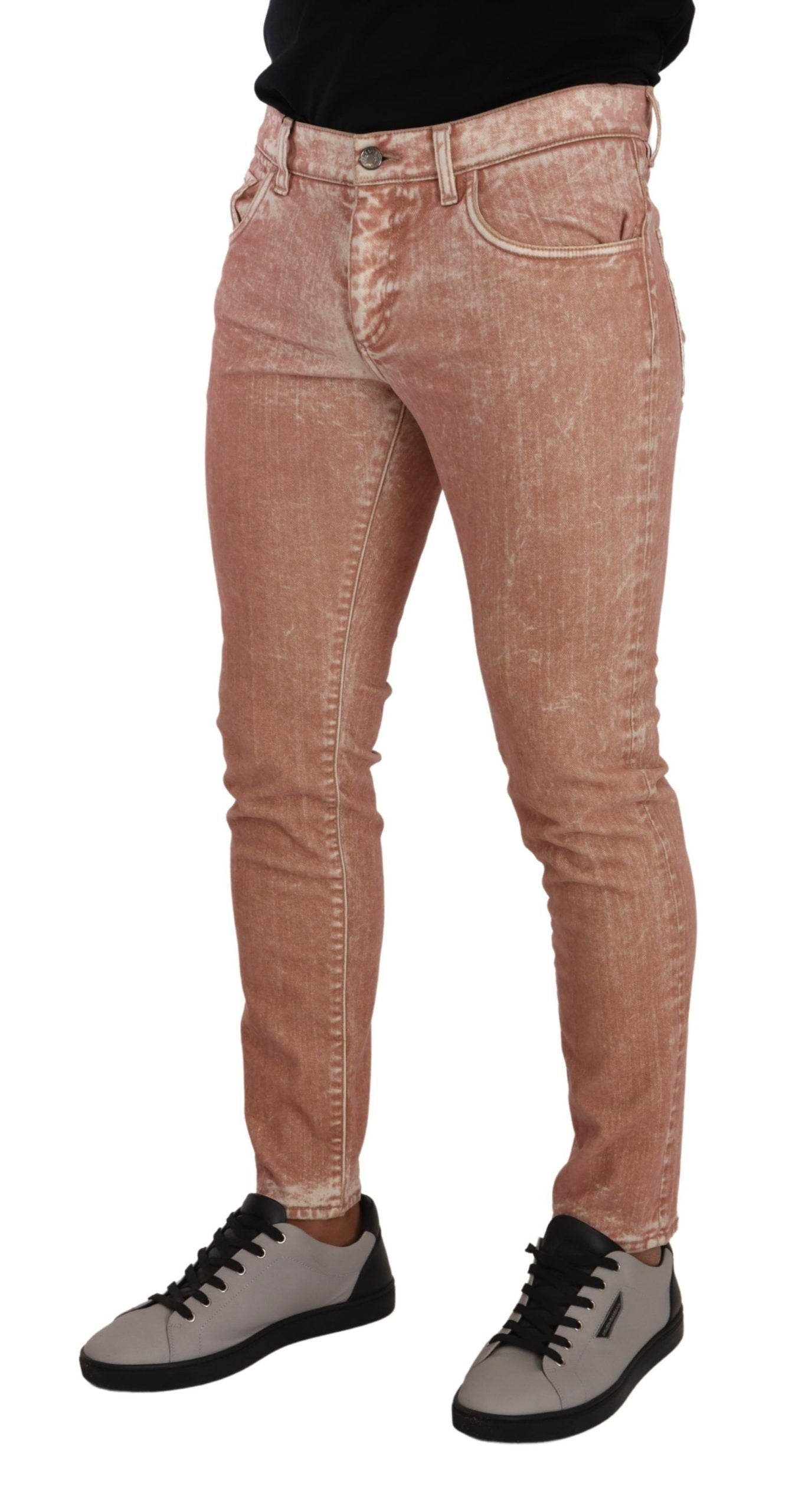 Dolce & Gabbana Pink Slim Fit Skinny Denim Jeans