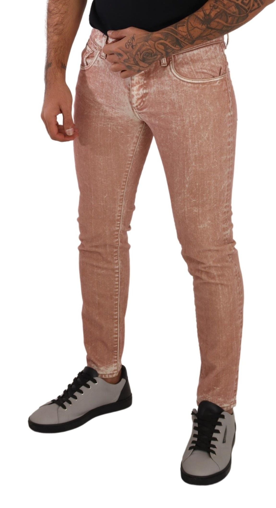 Dolce & Gabbana Pink Slim Fit Skinny Denim Jeans