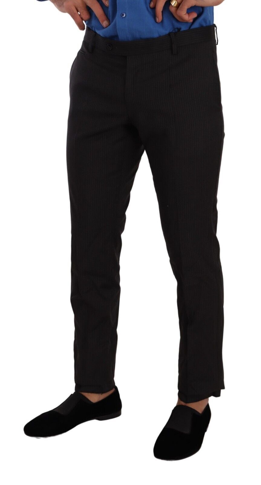 Dolce & Gabbana Elegant Striped Wool Dress Pants