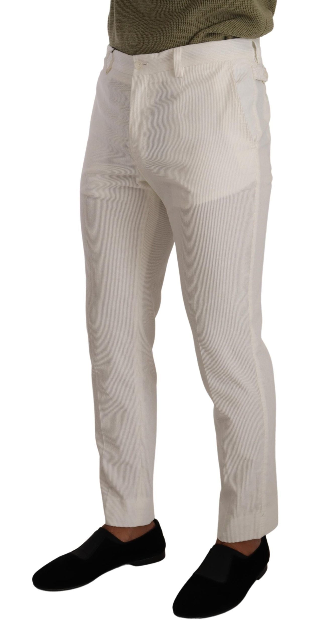 Dolce & Gabbana Elegant Slim Fit Cotton Trousers