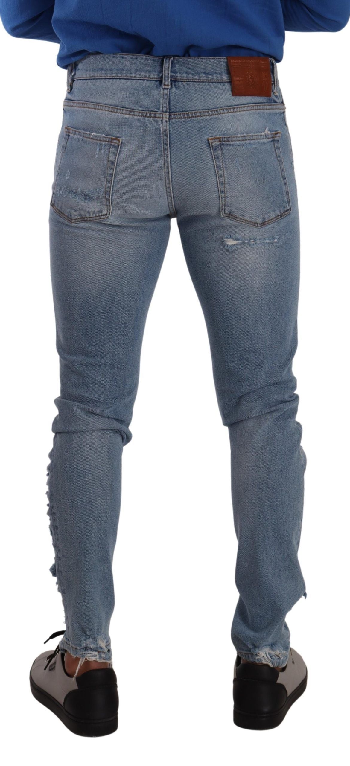 Dolce & Gabbana Elegant Slim Light Blue Denim Jeans