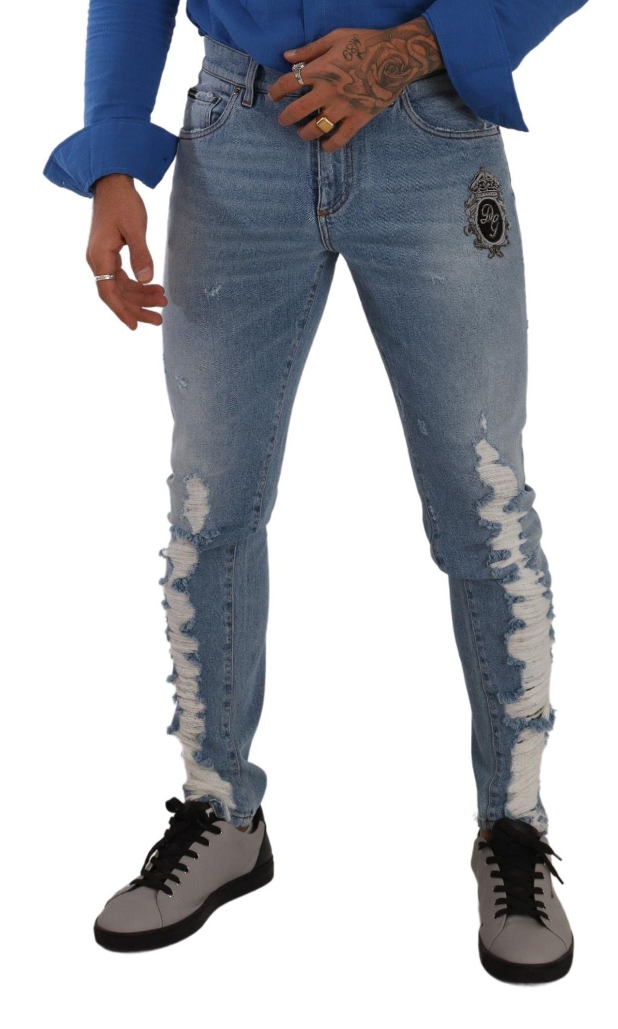 Dolce & Gabbana Elegant Slim Light Blue Denim Jeans