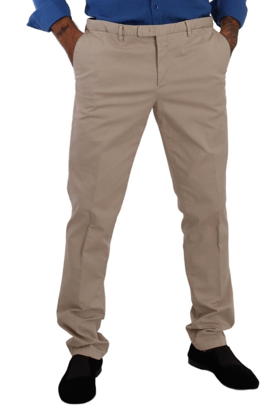 Dolce & Gabbana Elegant Beige Cotton Blend Dress Pants